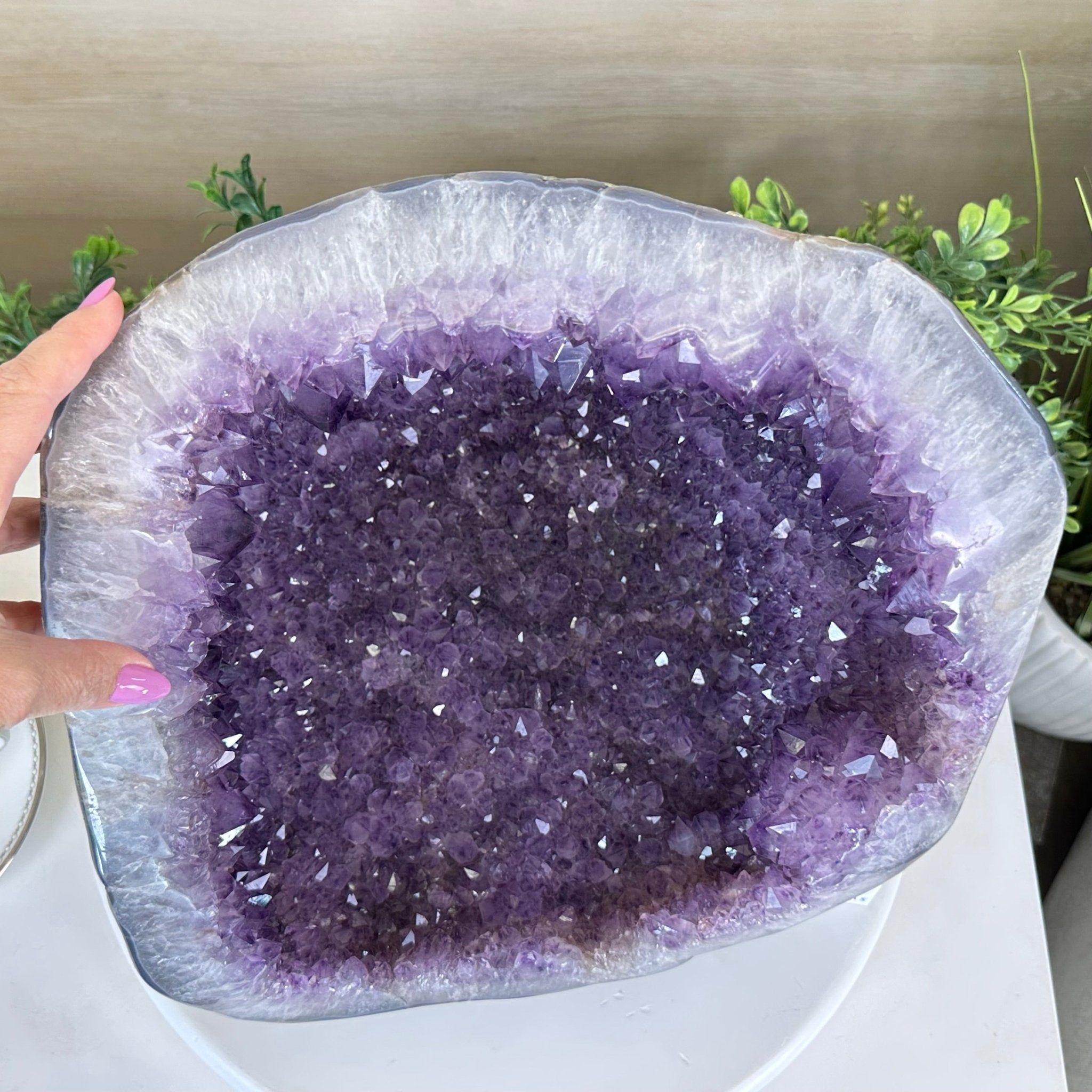 Extra Quality Brazilian Amethyst Cone, 29.4 lbs & 10.7" Tall 5619AM - 019 - Brazil GemsBrazil GemsExtra Quality Brazilian Amethyst Cone, 29.4 lbs & 10.7" Tall 5619AM - 019Crystal Cones5619AM - 019