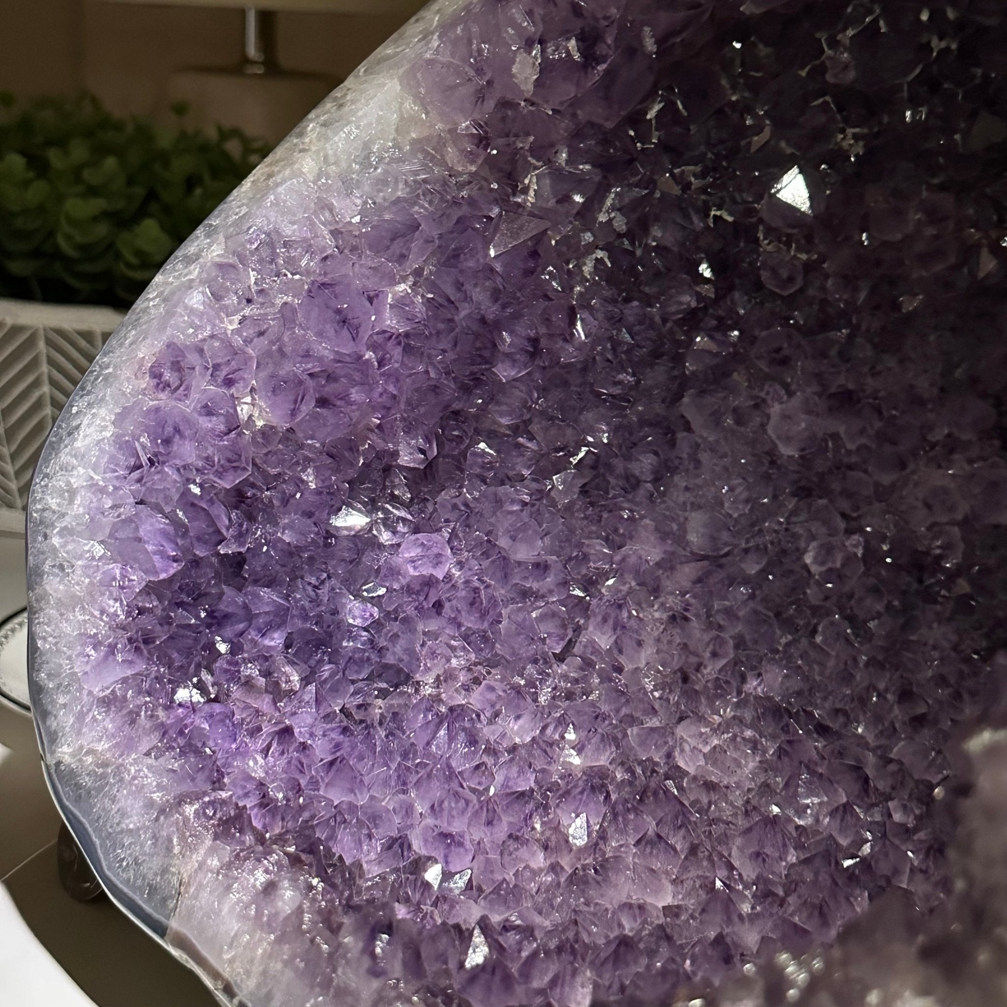 Extra Quality Brazilian Amethyst Cone, 29.4 lbs & 10.7" Tall 5619AM - 019 - Brazil GemsBrazil GemsExtra Quality Brazilian Amethyst Cone, 29.4 lbs & 10.7" Tall 5619AM - 019Crystal Cones5619AM - 019