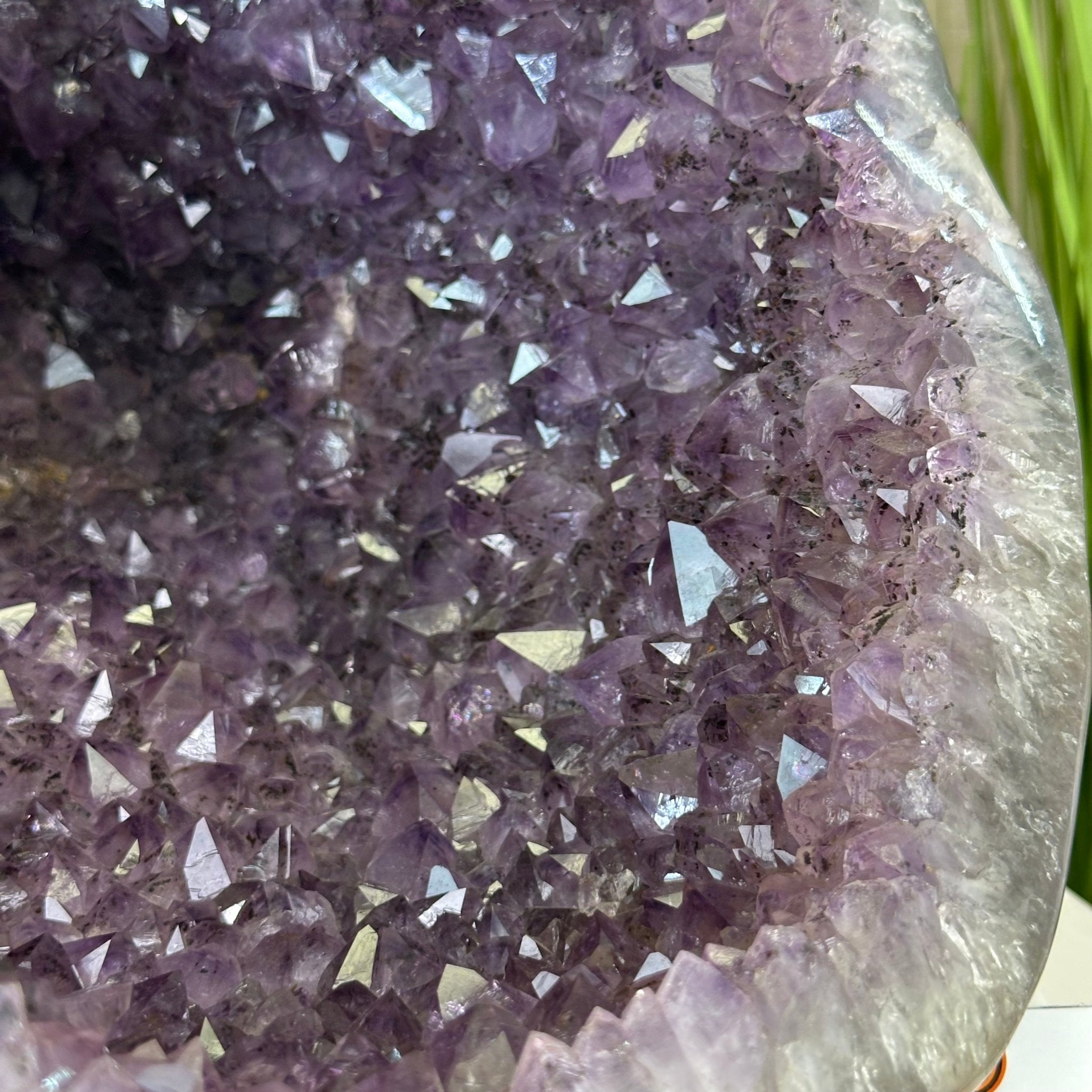 Extra Quality Brazilian Amethyst Cone, 34.8 lbs & 10.9" Tall 5619AM - 020 - Brazil GemsBrazil GemsExtra Quality Brazilian Amethyst Cone, 34.8 lbs & 10.9" Tall 5619AM - 020Crystal Cones5619AM - 020