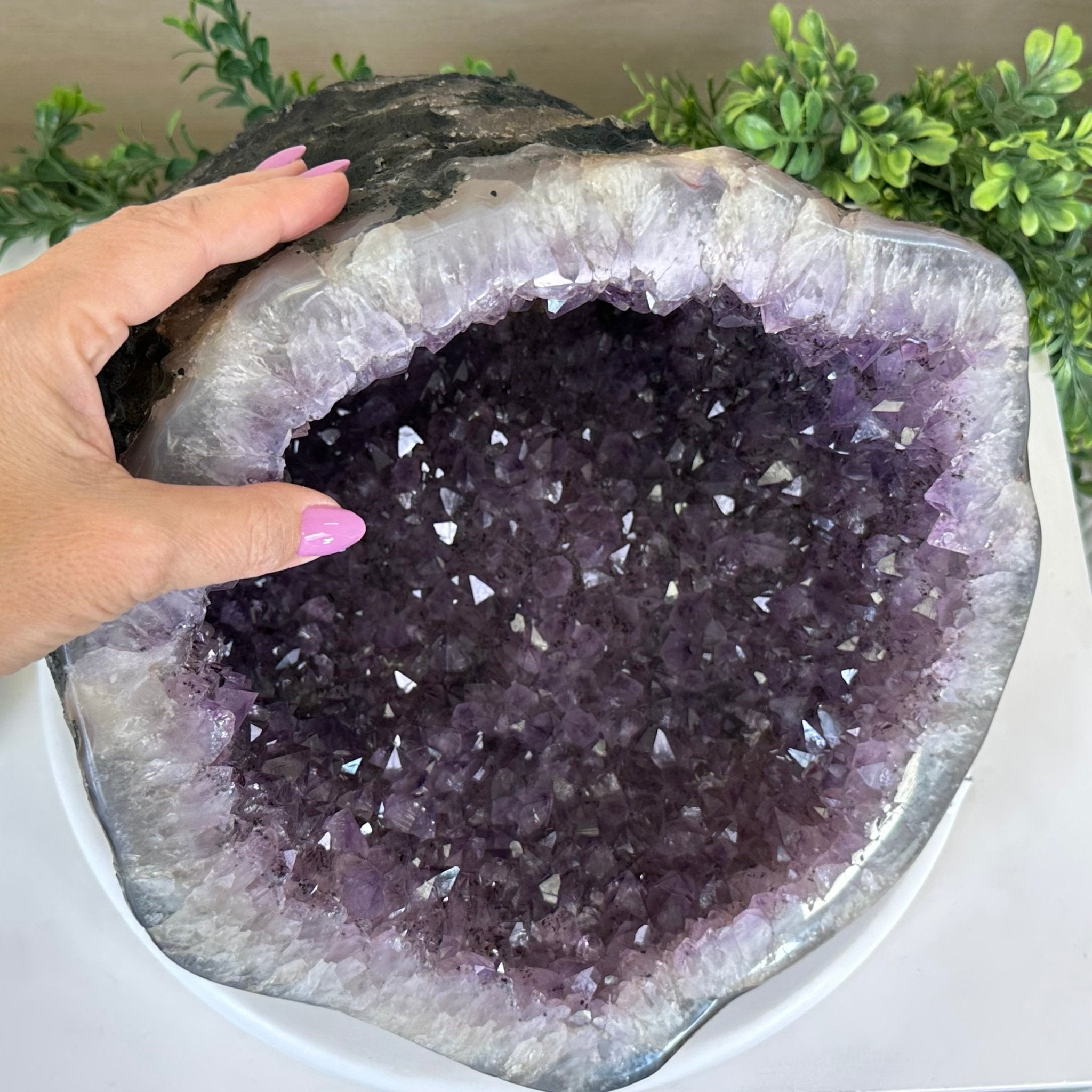 Extra Quality Brazilian Amethyst Cone, 34.8 lbs & 10.9" Tall 5619AM - 020 - Brazil GemsBrazil GemsExtra Quality Brazilian Amethyst Cone, 34.8 lbs & 10.9" Tall 5619AM - 020Crystal Cones5619AM - 020