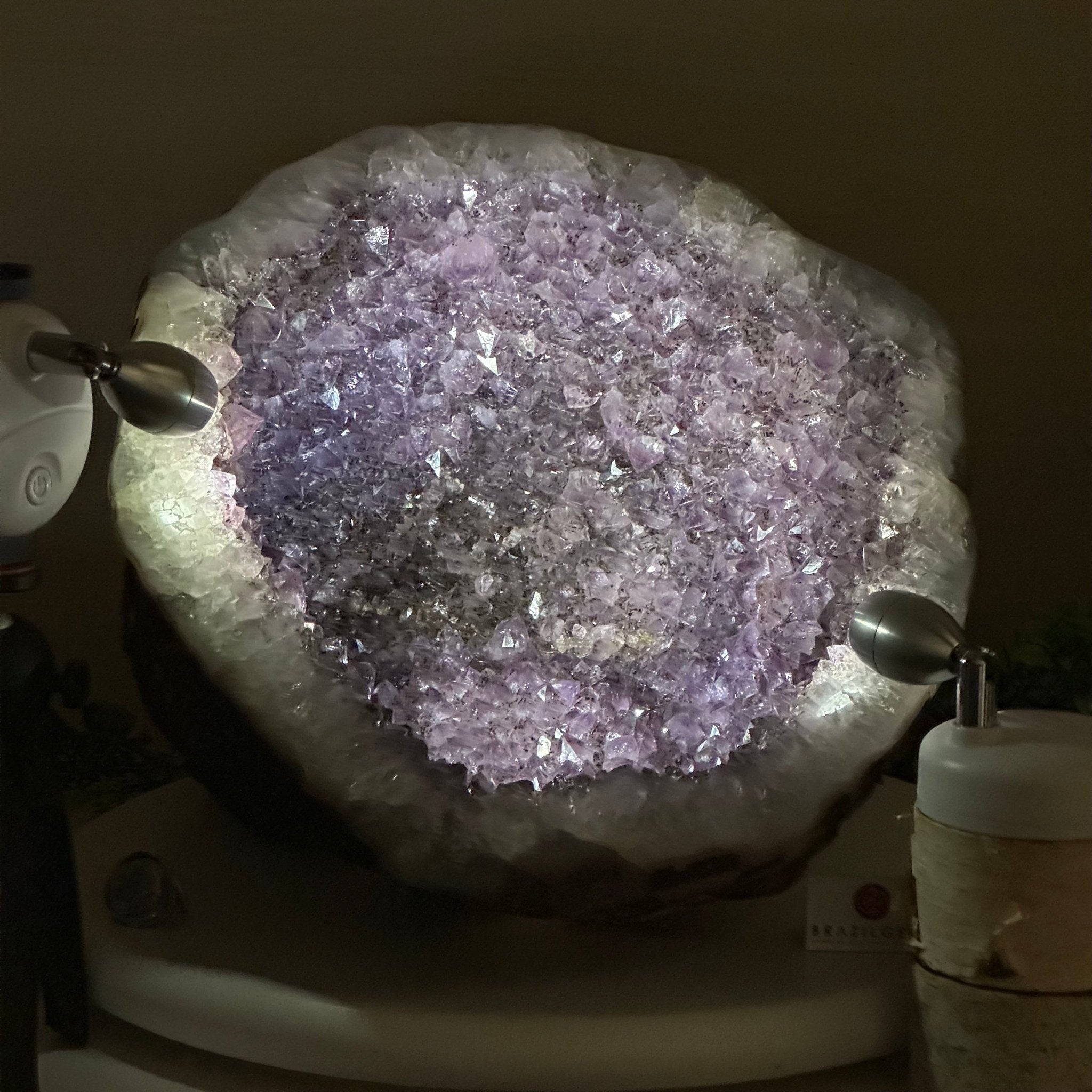 Extra Quality Brazilian Amethyst Cone, 34.8 lbs & 10.9" Tall 5619AM - 020 - Brazil GemsBrazil GemsExtra Quality Brazilian Amethyst Cone, 34.8 lbs & 10.9" Tall 5619AM - 020Crystal Cones5619AM - 020