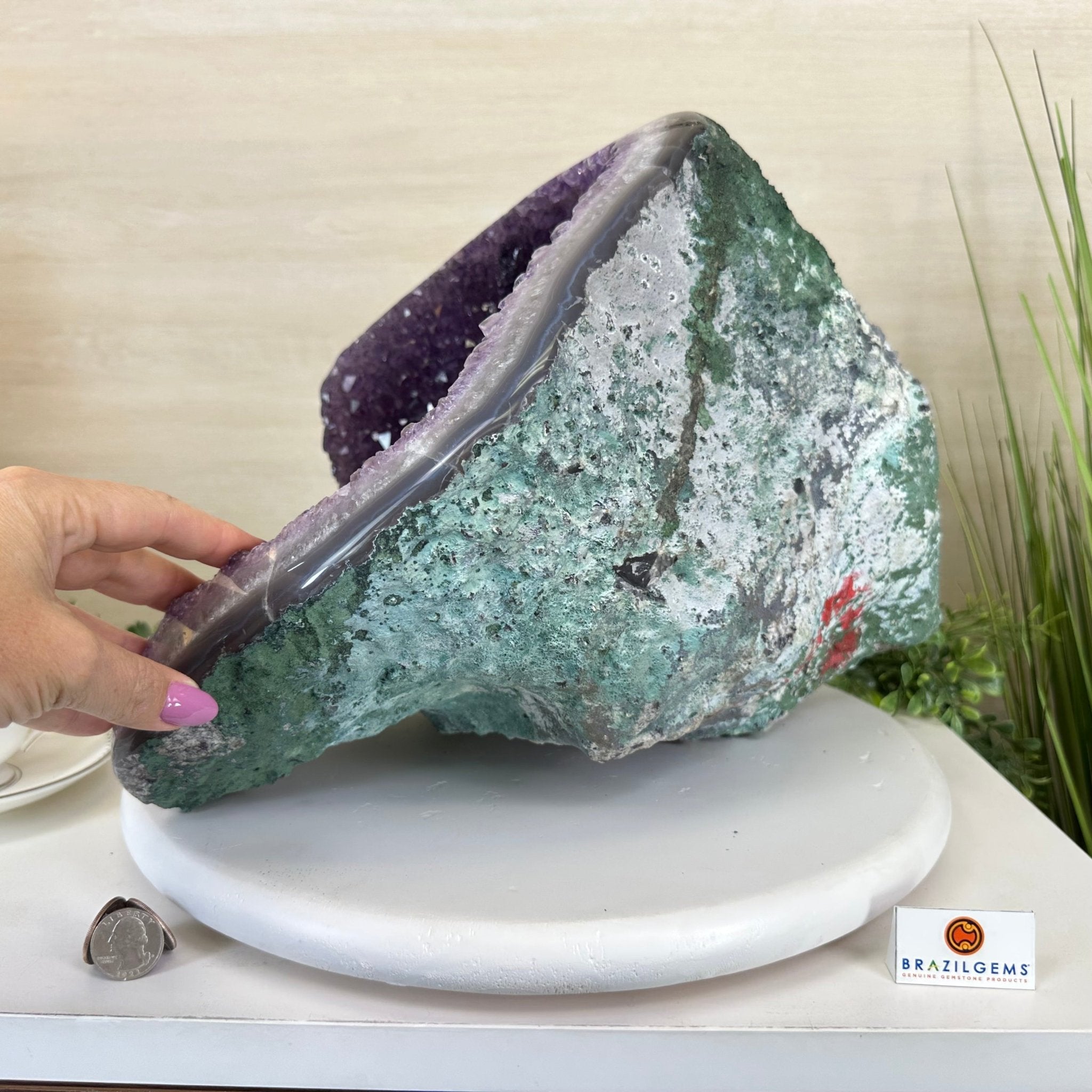 Extra Quality Brazilian Amethyst Cone, 37.5 lbs & 11.3" Tall 5619AM - 021 - Brazil GemsBrazil GemsExtra Quality Brazilian Amethyst Cone, 37.5 lbs & 11.3" Tall 5619AM - 021Crystal Cones5619AM - 021