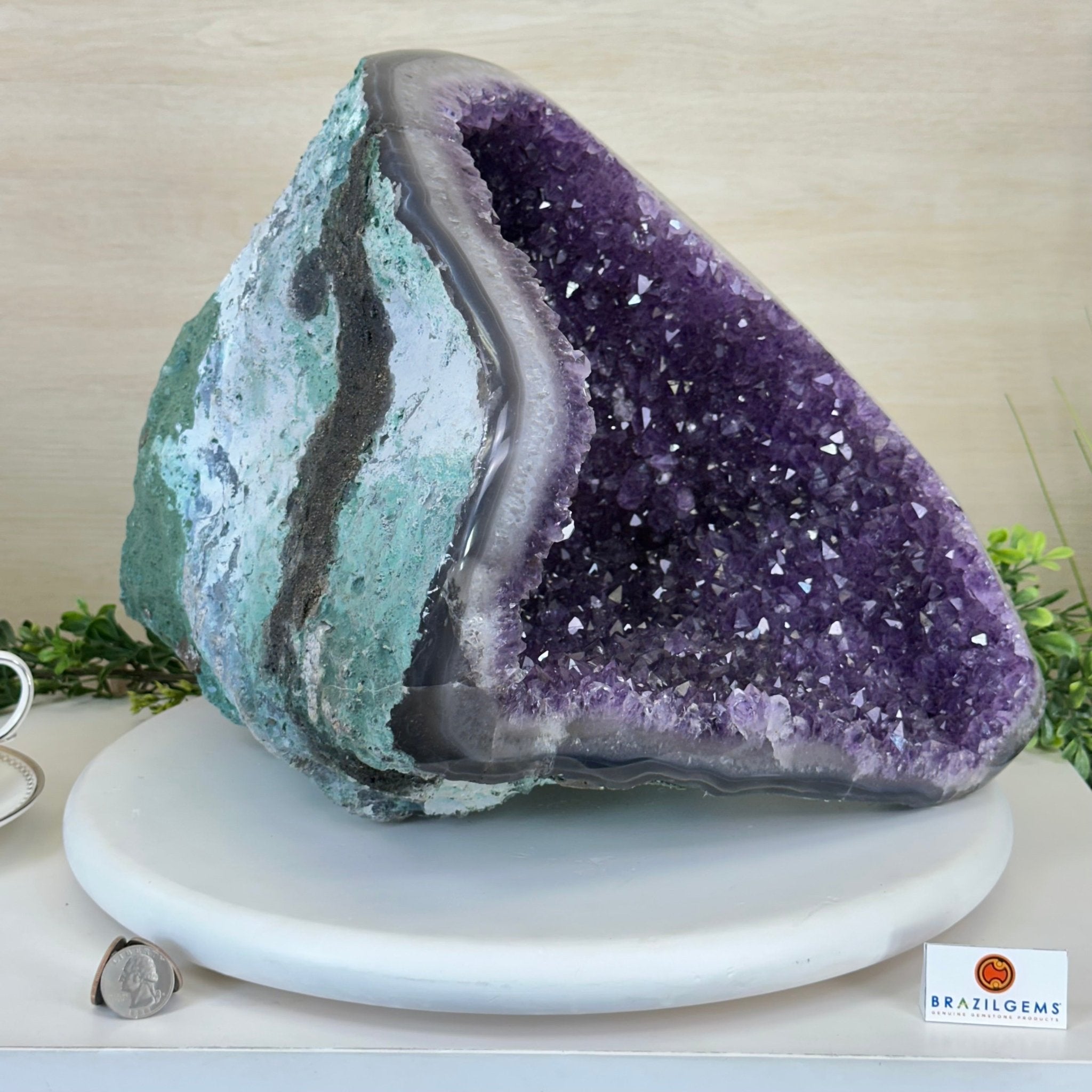 Extra Quality Brazilian Amethyst Cone, 37.5 lbs & 11.3" Tall 5619AM - 021 - Brazil GemsBrazil GemsExtra Quality Brazilian Amethyst Cone, 37.5 lbs & 11.3" Tall 5619AM - 021Crystal Cones5619AM - 021