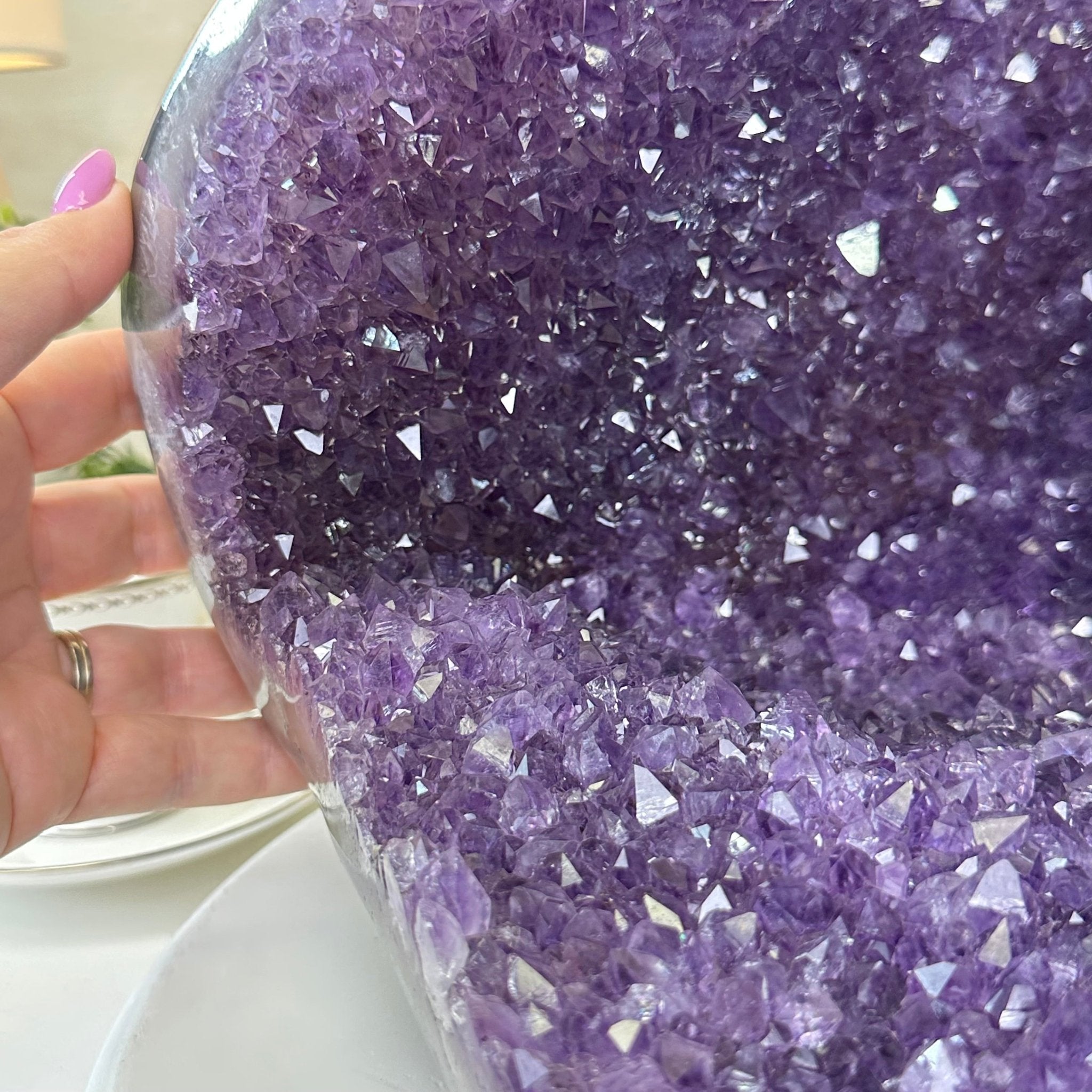 Extra Quality Brazilian Amethyst Cone, 37.5 lbs & 11.3" Tall 5619AM - 021 - Brazil GemsBrazil GemsExtra Quality Brazilian Amethyst Cone, 37.5 lbs & 11.3" Tall 5619AM - 021Crystal Cones5619AM - 021