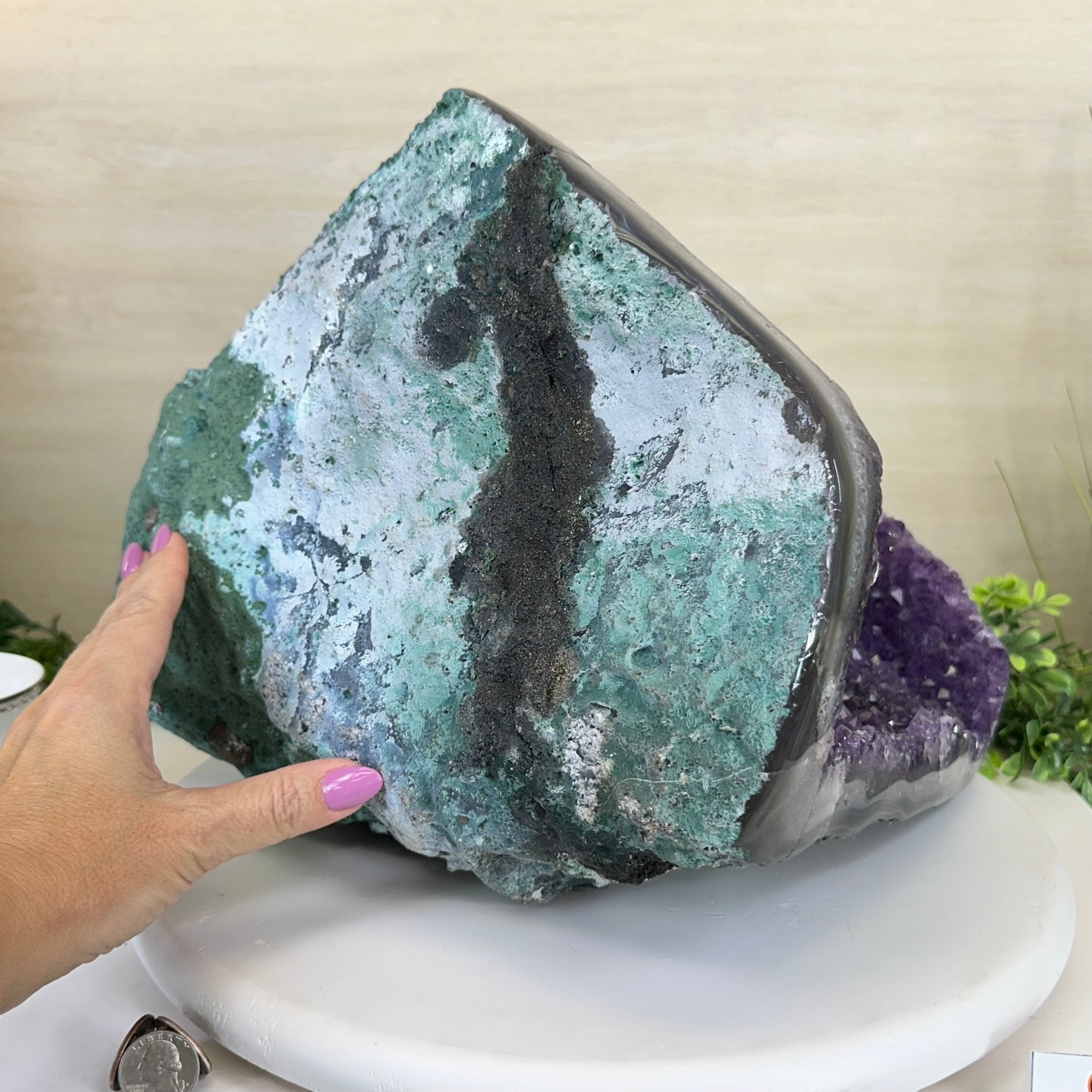 Extra Quality Brazilian Amethyst Cone, 37.5 lbs & 11.3" Tall 5619AM - 021 - Brazil GemsBrazil GemsExtra Quality Brazilian Amethyst Cone, 37.5 lbs & 11.3" Tall 5619AM - 021Crystal Cones5619AM - 021