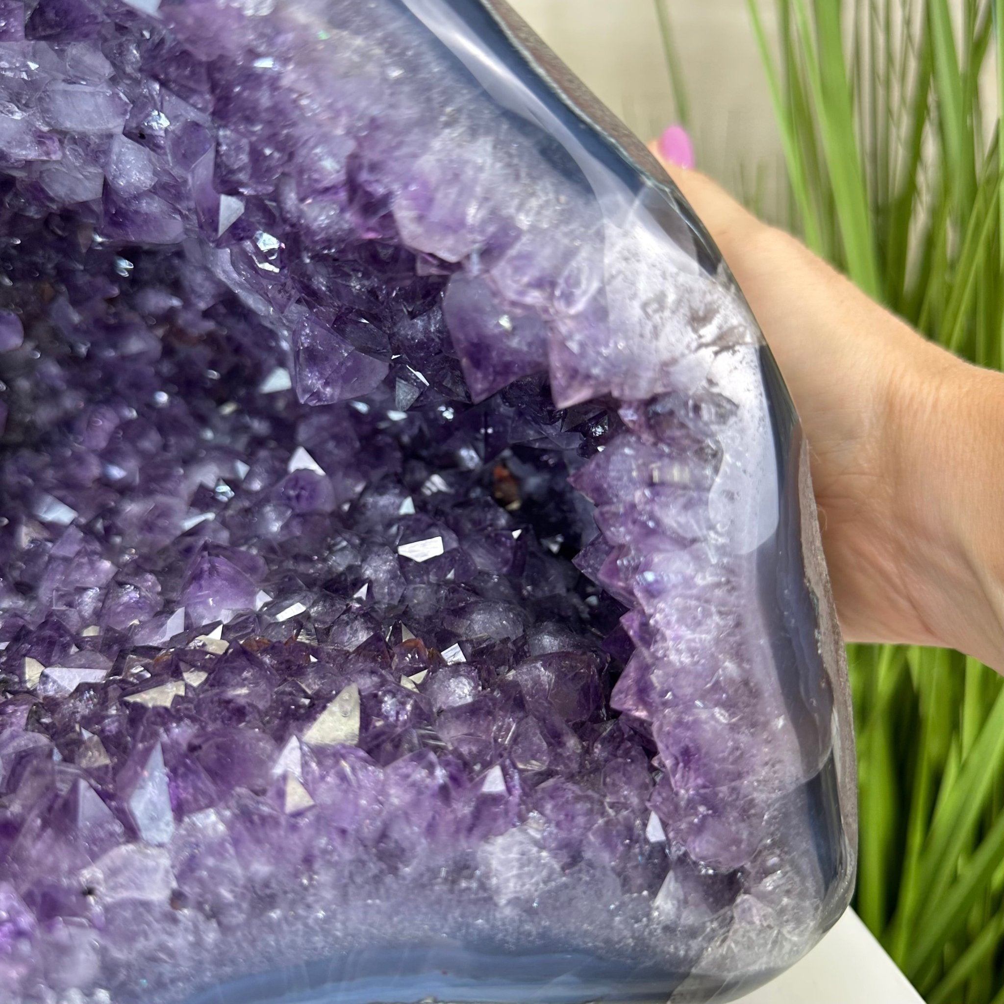 Extra Quality Brazilian Amethyst Cone, 40.9 lbs & 10.4" Tall 5619AM - 022 - Brazil GemsBrazil GemsExtra Quality Brazilian Amethyst Cone, 40.9 lbs & 10.4" Tall 5619AM - 022Crystal Cones5619AM - 022