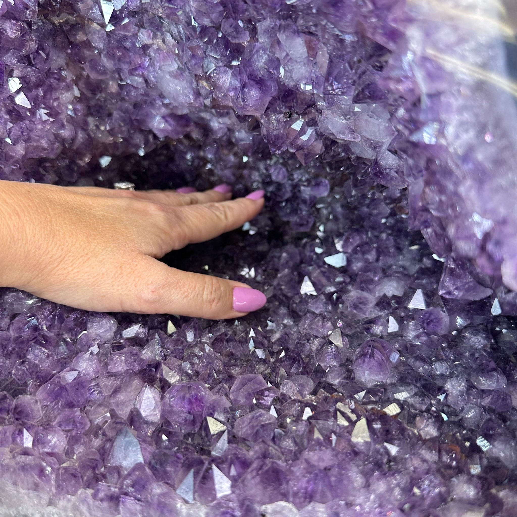 Extra Quality Brazilian Amethyst Cone, 40.9 lbs & 10.4" Tall 5619AM - 022 - Brazil GemsBrazil GemsExtra Quality Brazilian Amethyst Cone, 40.9 lbs & 10.4" Tall 5619AM - 022Crystal Cones5619AM - 022