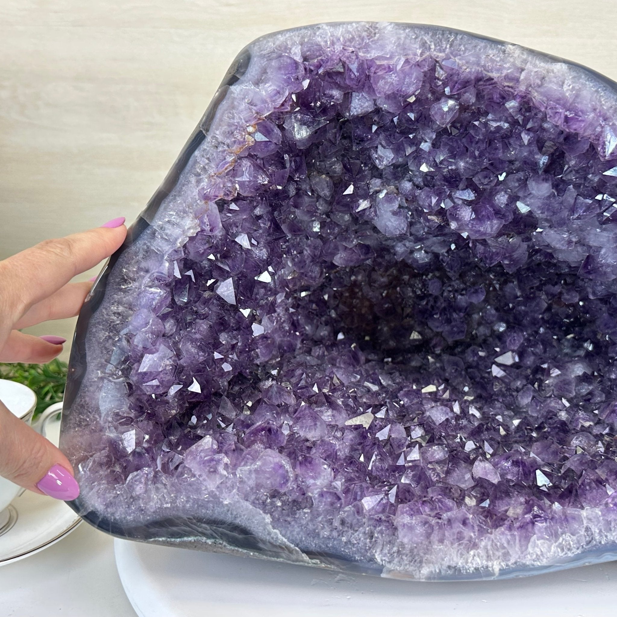 Extra Quality Brazilian Amethyst Cone, 40.9 lbs & 10.4" Tall 5619AM - 022 - Brazil GemsBrazil GemsExtra Quality Brazilian Amethyst Cone, 40.9 lbs & 10.4" Tall 5619AM - 022Crystal Cones5619AM - 022