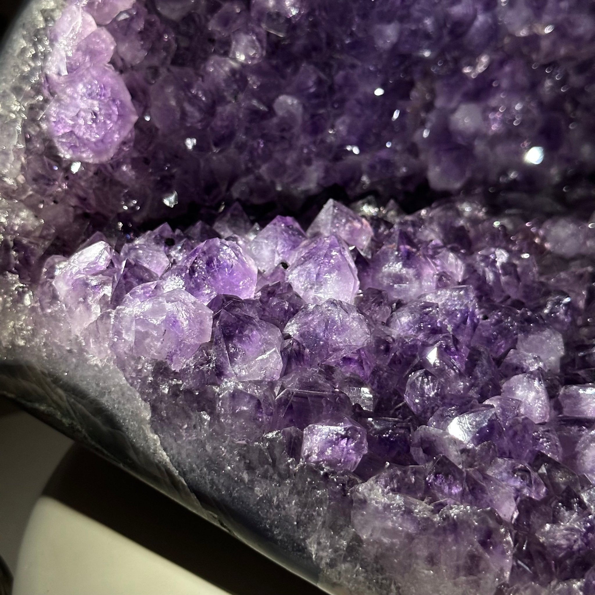 Extra Quality Brazilian Amethyst Cone, 40.9 lbs & 10.4" Tall 5619AM - 022 - Brazil GemsBrazil GemsExtra Quality Brazilian Amethyst Cone, 40.9 lbs & 10.4" Tall 5619AM - 022Crystal Cones5619AM - 022
