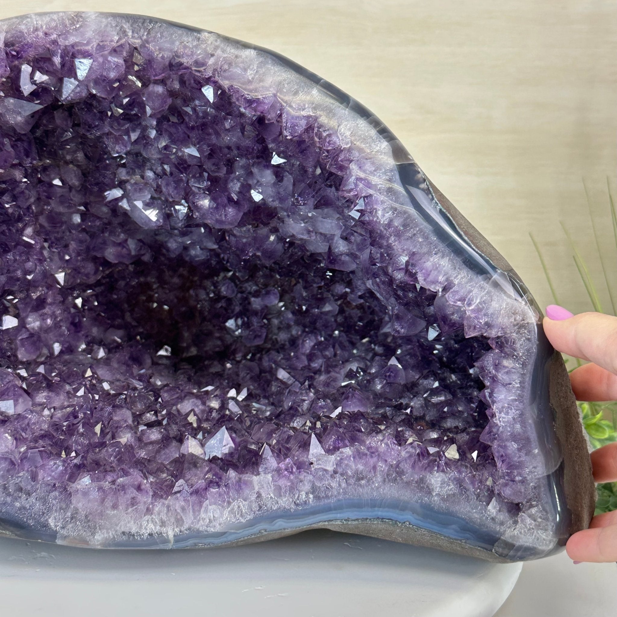 Extra Quality Brazilian Amethyst Cone, 40.9 lbs & 10.4" Tall 5619AM - 022 - Brazil GemsBrazil GemsExtra Quality Brazilian Amethyst Cone, 40.9 lbs & 10.4" Tall 5619AM - 022Crystal Cones5619AM - 022
