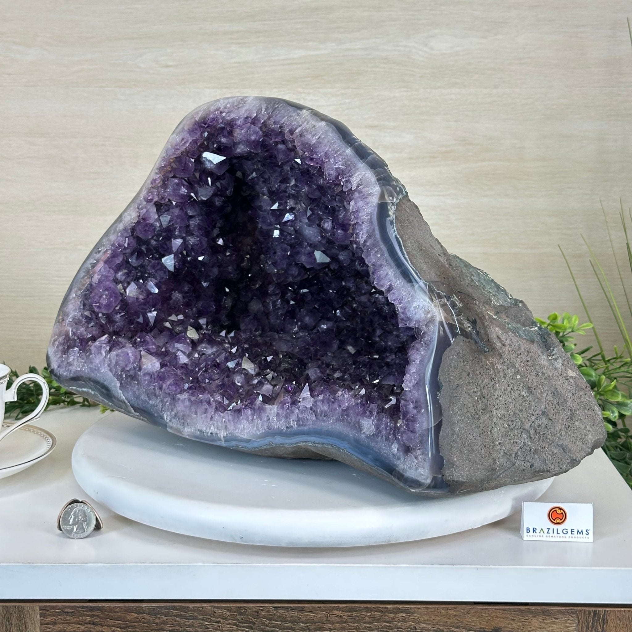 Extra Quality Brazilian Amethyst Cone, 40.9 lbs & 10.4" Tall 5619AM - 022 - Brazil GemsBrazil GemsExtra Quality Brazilian Amethyst Cone, 40.9 lbs & 10.4" Tall 5619AM - 022Crystal Cones5619AM - 022