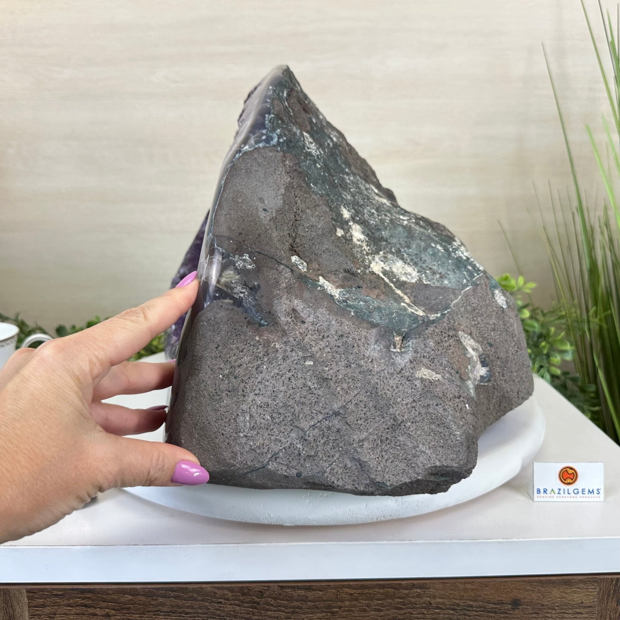 Extra Quality Brazilian Amethyst Cone, 40.9 lbs & 10.4" Tall 5619AM - 022 - Brazil GemsBrazil GemsExtra Quality Brazilian Amethyst Cone, 40.9 lbs & 10.4" Tall 5619AM - 022Crystal Cones5619AM - 022