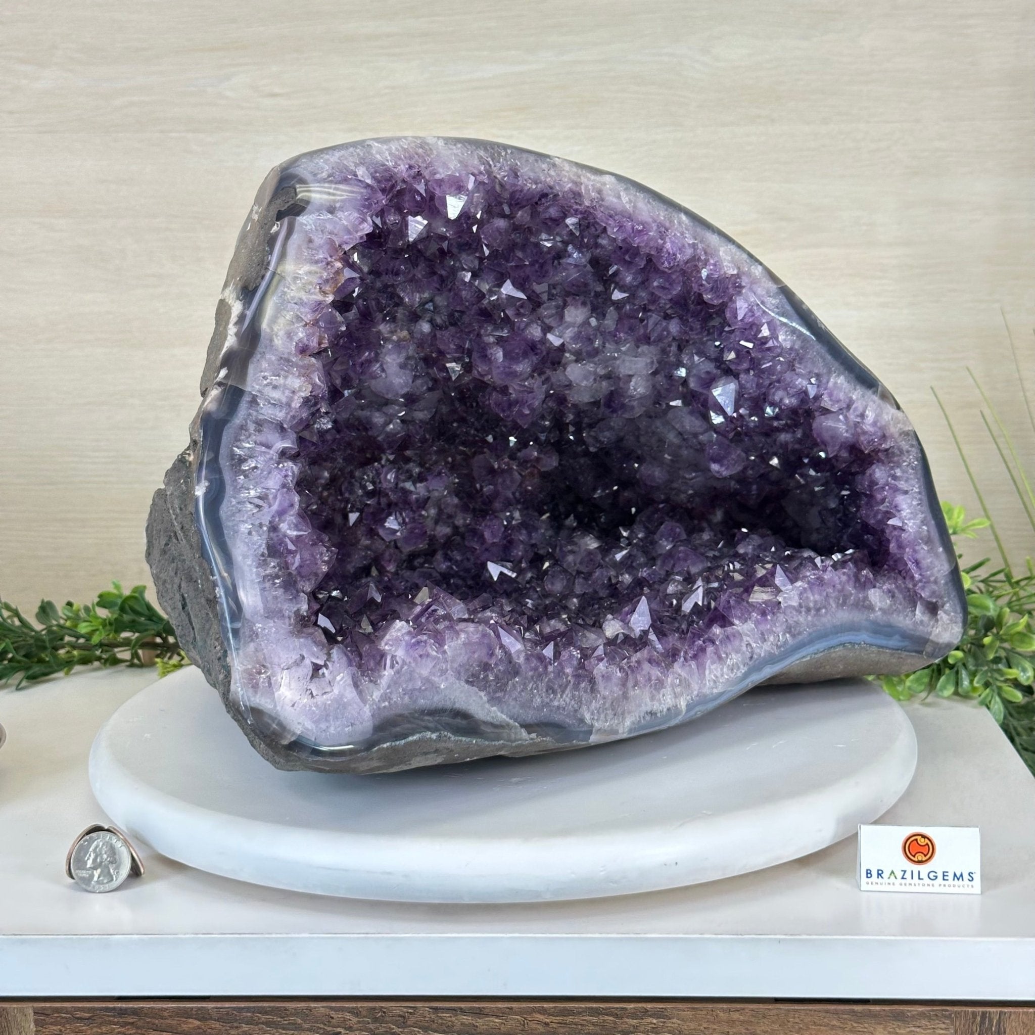 Extra Quality Brazilian Amethyst Cone, 40.9 lbs & 10.4" Tall 5619AM - 022 - Brazil GemsBrazil GemsExtra Quality Brazilian Amethyst Cone, 40.9 lbs & 10.4" Tall 5619AM - 022Crystal Cones5619AM - 022