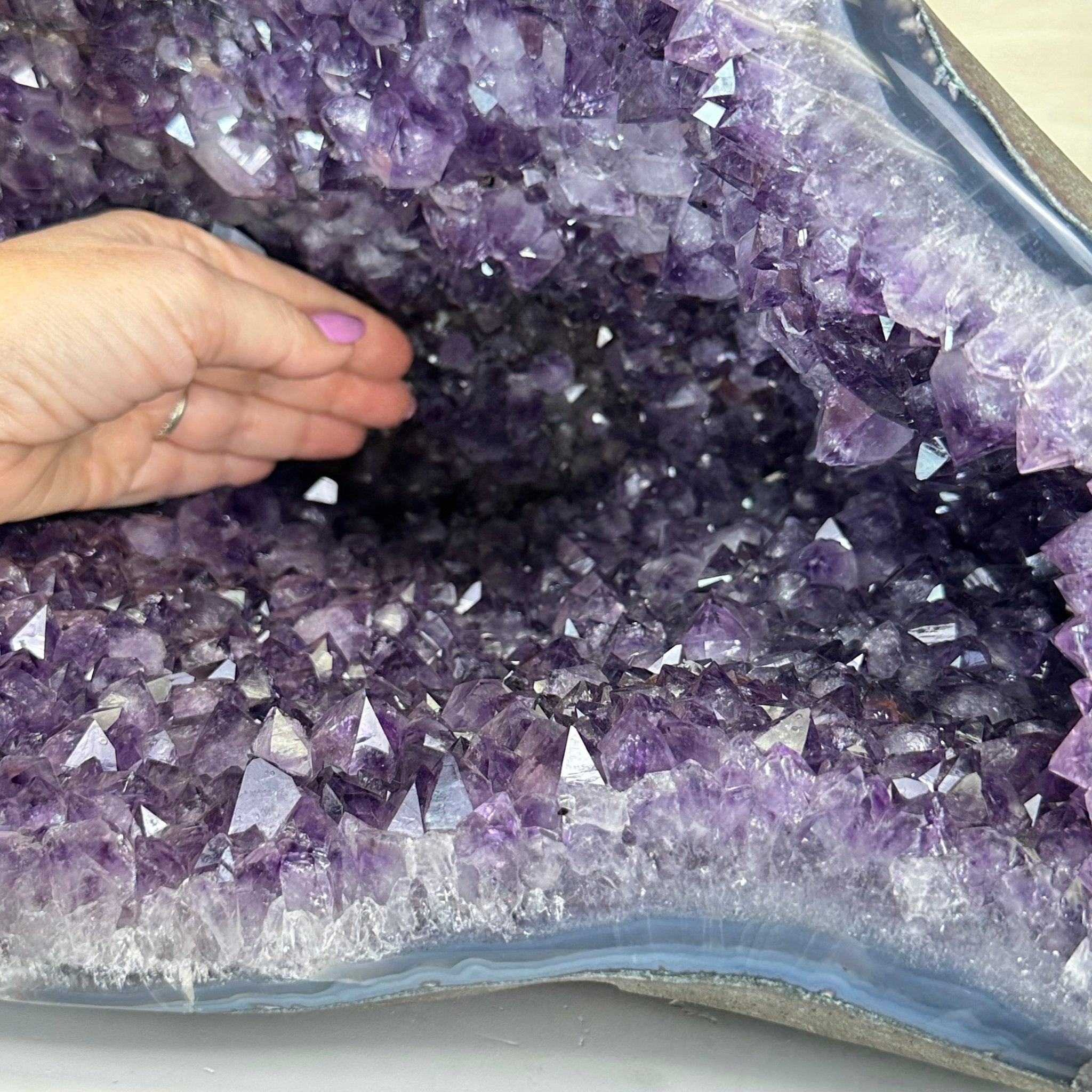 Extra Quality Brazilian Amethyst Cone, 40.9 lbs & 10.4" Tall 5619AM - 022 - Brazil GemsBrazil GemsExtra Quality Brazilian Amethyst Cone, 40.9 lbs & 10.4" Tall 5619AM - 022Crystal Cones5619AM - 022