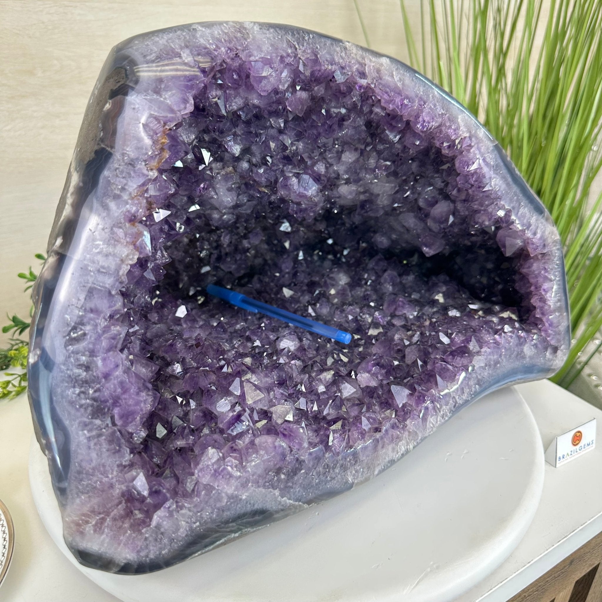 Extra Quality Brazilian Amethyst Cone, 40.9 lbs & 10.4" Tall 5619AM - 022 - Brazil GemsBrazil GemsExtra Quality Brazilian Amethyst Cone, 40.9 lbs & 10.4" Tall 5619AM - 022Crystal Cones5619AM - 022