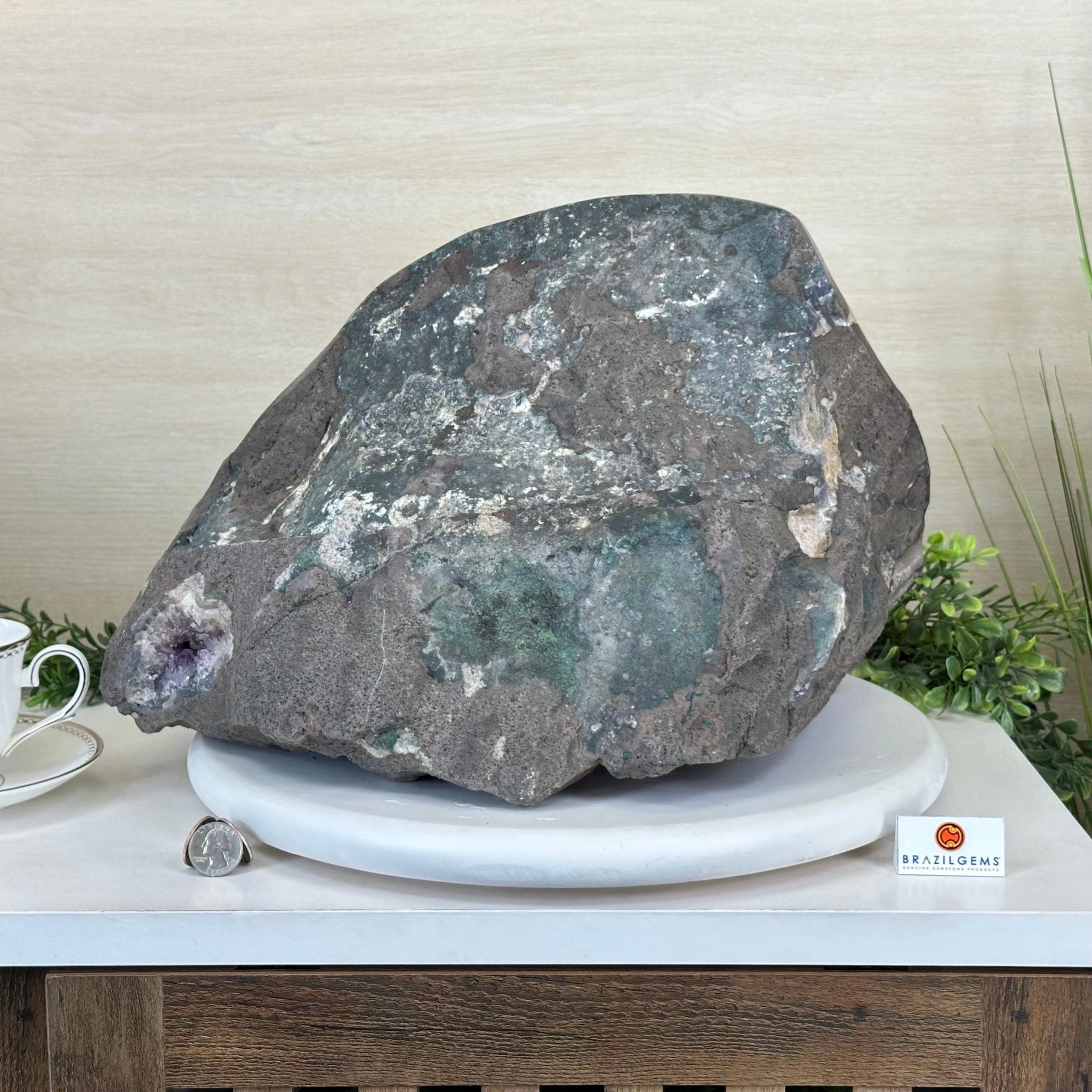 Extra Quality Brazilian Amethyst Cone, 40.9 lbs & 10.4" Tall 5619AM - 022 - Brazil GemsBrazil GemsExtra Quality Brazilian Amethyst Cone, 40.9 lbs & 10.4" Tall 5619AM - 022Crystal Cones5619AM - 022
