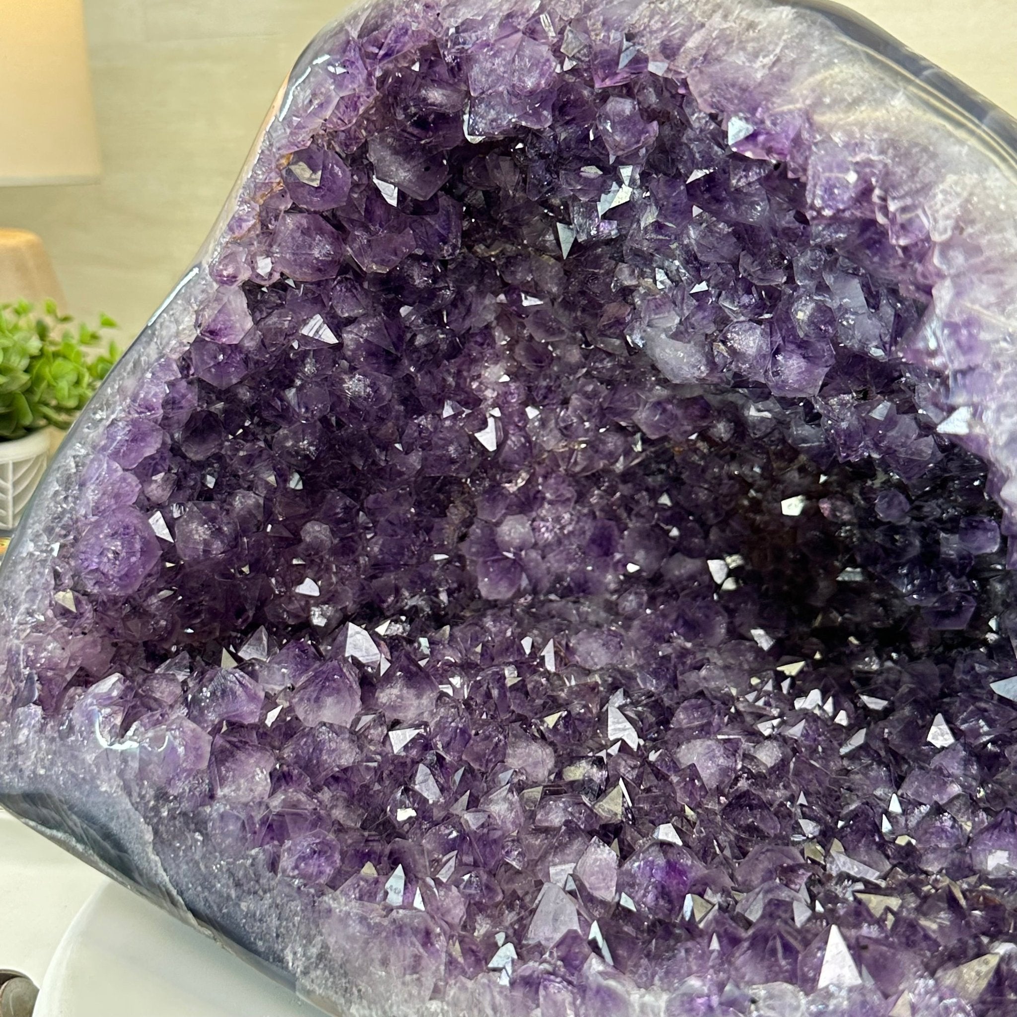 Extra Quality Brazilian Amethyst Cone, 40.9 lbs & 10.4" Tall 5619AM - 022 - Brazil GemsBrazil GemsExtra Quality Brazilian Amethyst Cone, 40.9 lbs & 10.4" Tall 5619AM - 022Crystal Cones5619AM - 022