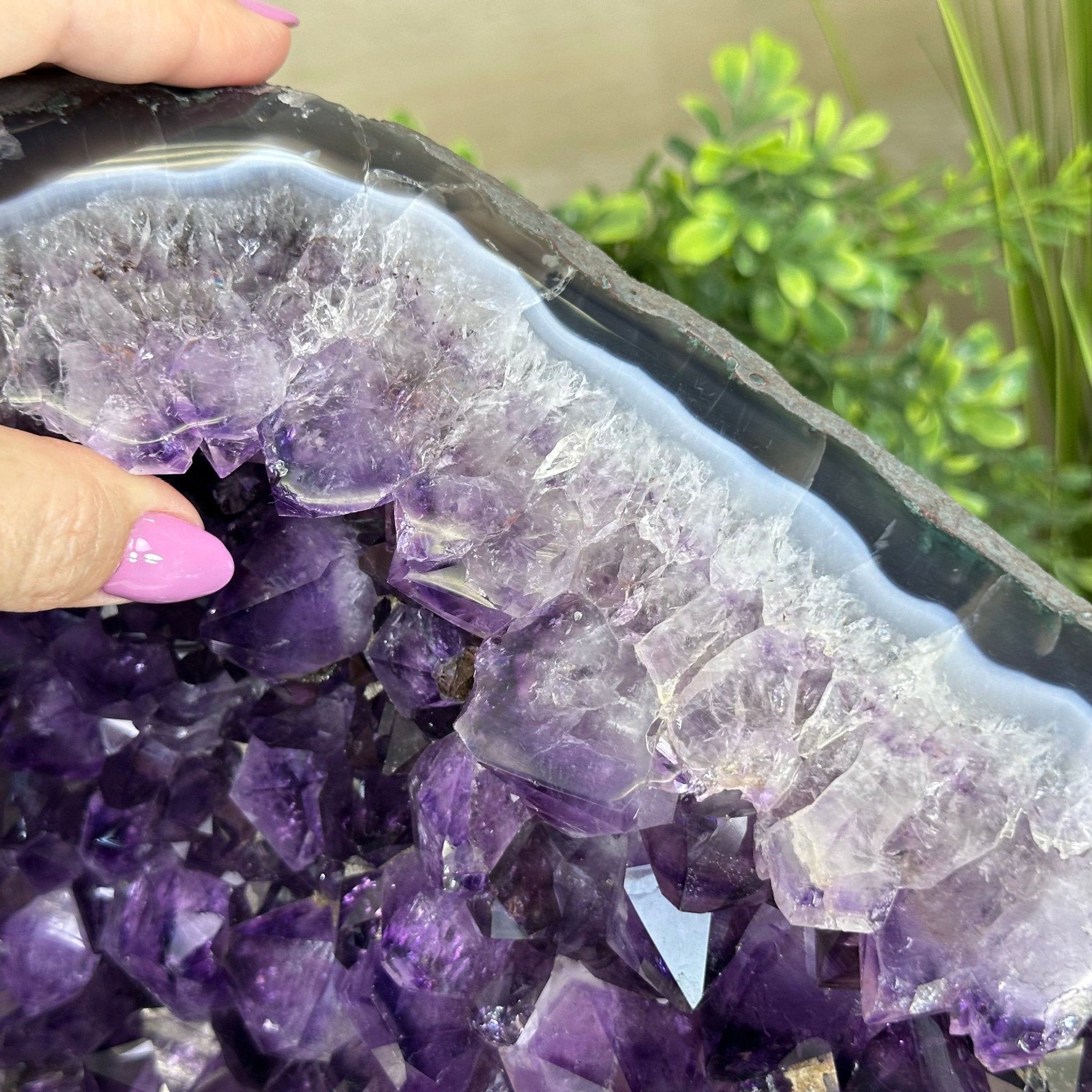 Extra Quality Brazilian Amethyst Cone, 46.4 lbs & 8.2" Tall 5619AM - 023 - Brazil GemsBrazil GemsExtra Quality Brazilian Amethyst Cone, 46.4 lbs & 8.2" Tall 5619AM - 023Crystal Cones5619AM - 023