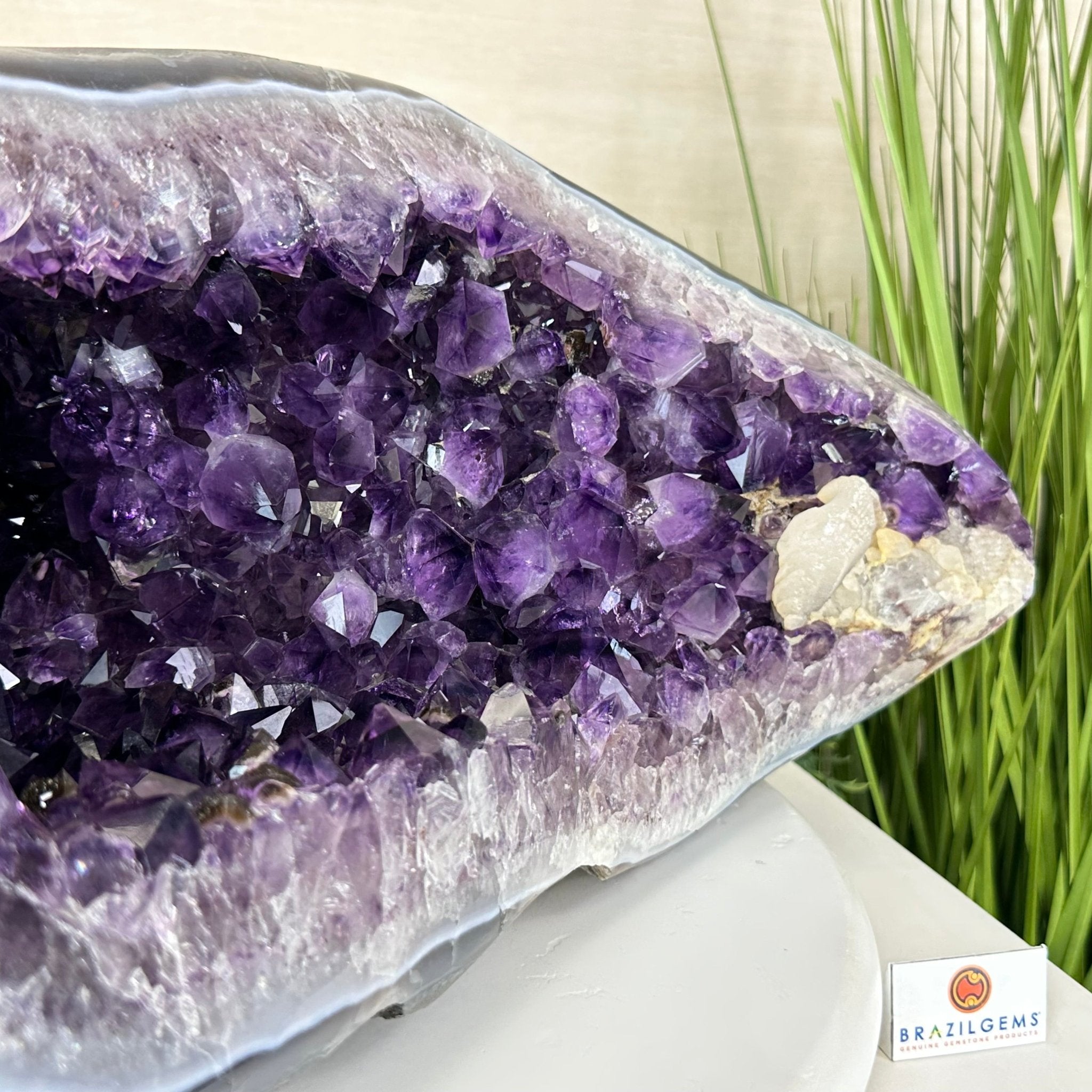Extra Quality Brazilian Amethyst Cone, 46.4 lbs & 8.2" Tall 5619AM - 023 - Brazil GemsBrazil GemsExtra Quality Brazilian Amethyst Cone, 46.4 lbs & 8.2" Tall 5619AM - 023Crystal Cones5619AM - 023