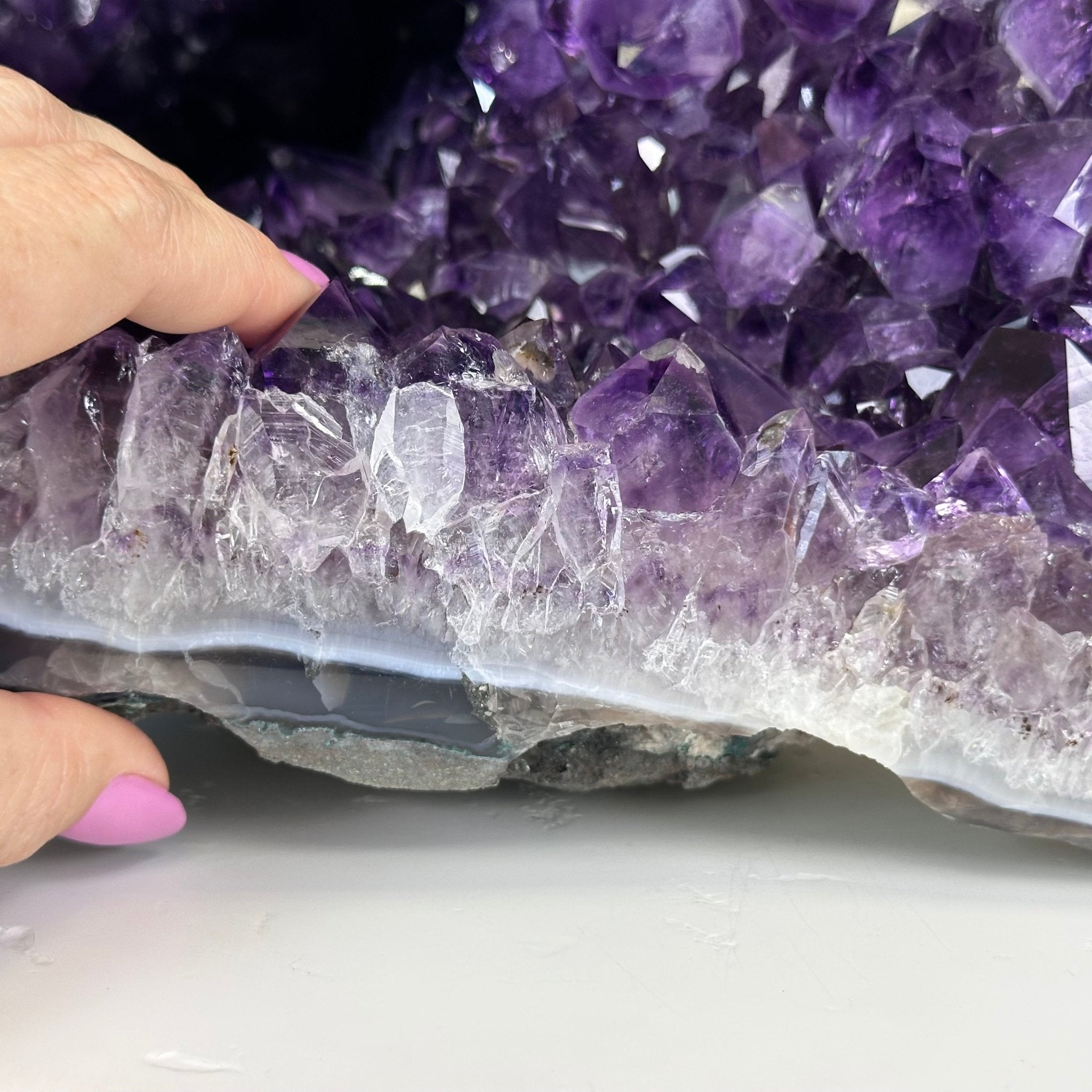 Extra Quality Brazilian Amethyst Cone, 46.4 lbs & 8.2" Tall 5619AM - 023 - Brazil GemsBrazil GemsExtra Quality Brazilian Amethyst Cone, 46.4 lbs & 8.2" Tall 5619AM - 023Crystal Cones5619AM - 023