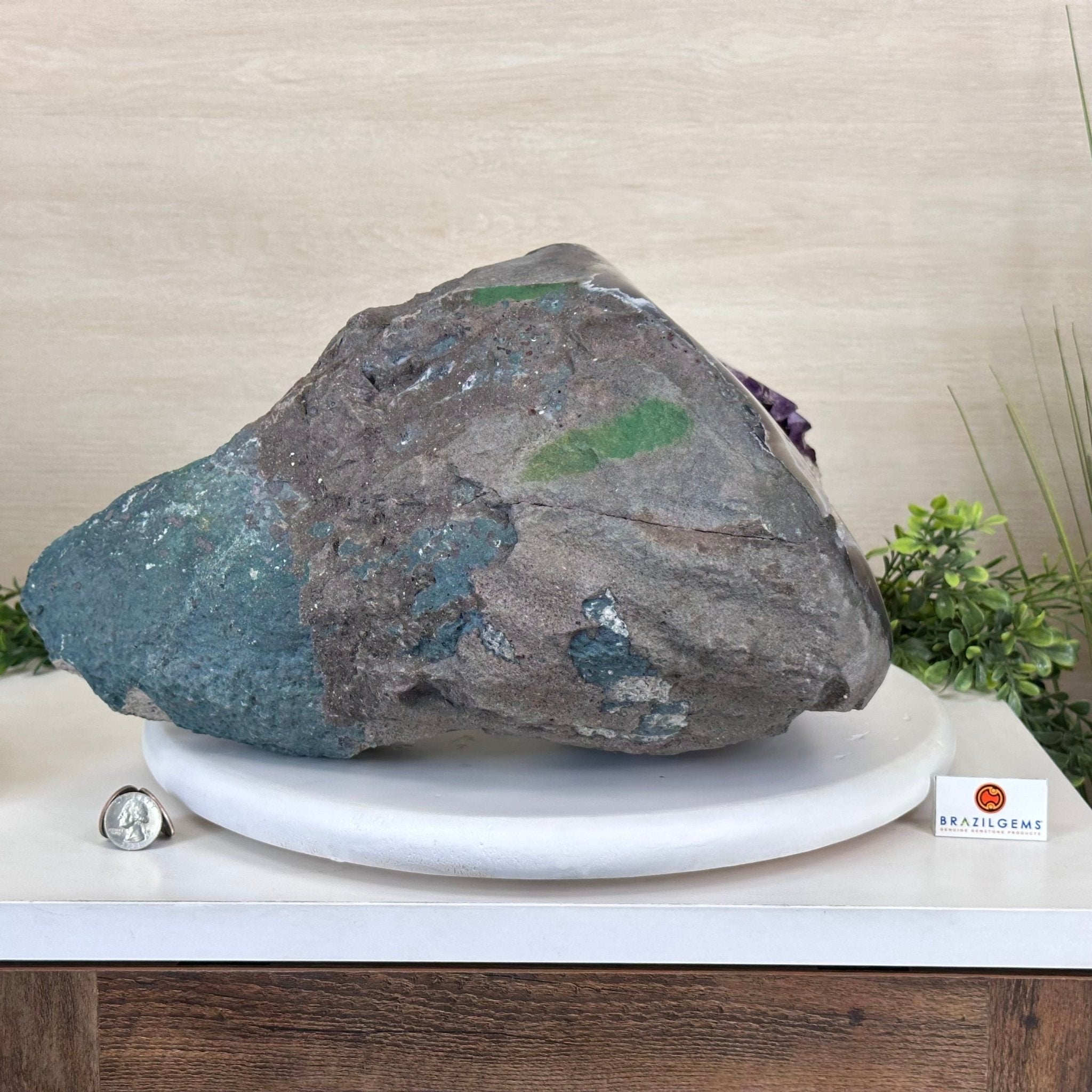 Extra Quality Brazilian Amethyst Cone, 46.4 lbs & 8.2" Tall 5619AM - 023 - Brazil GemsBrazil GemsExtra Quality Brazilian Amethyst Cone, 46.4 lbs & 8.2" Tall 5619AM - 023Crystal Cones5619AM - 023