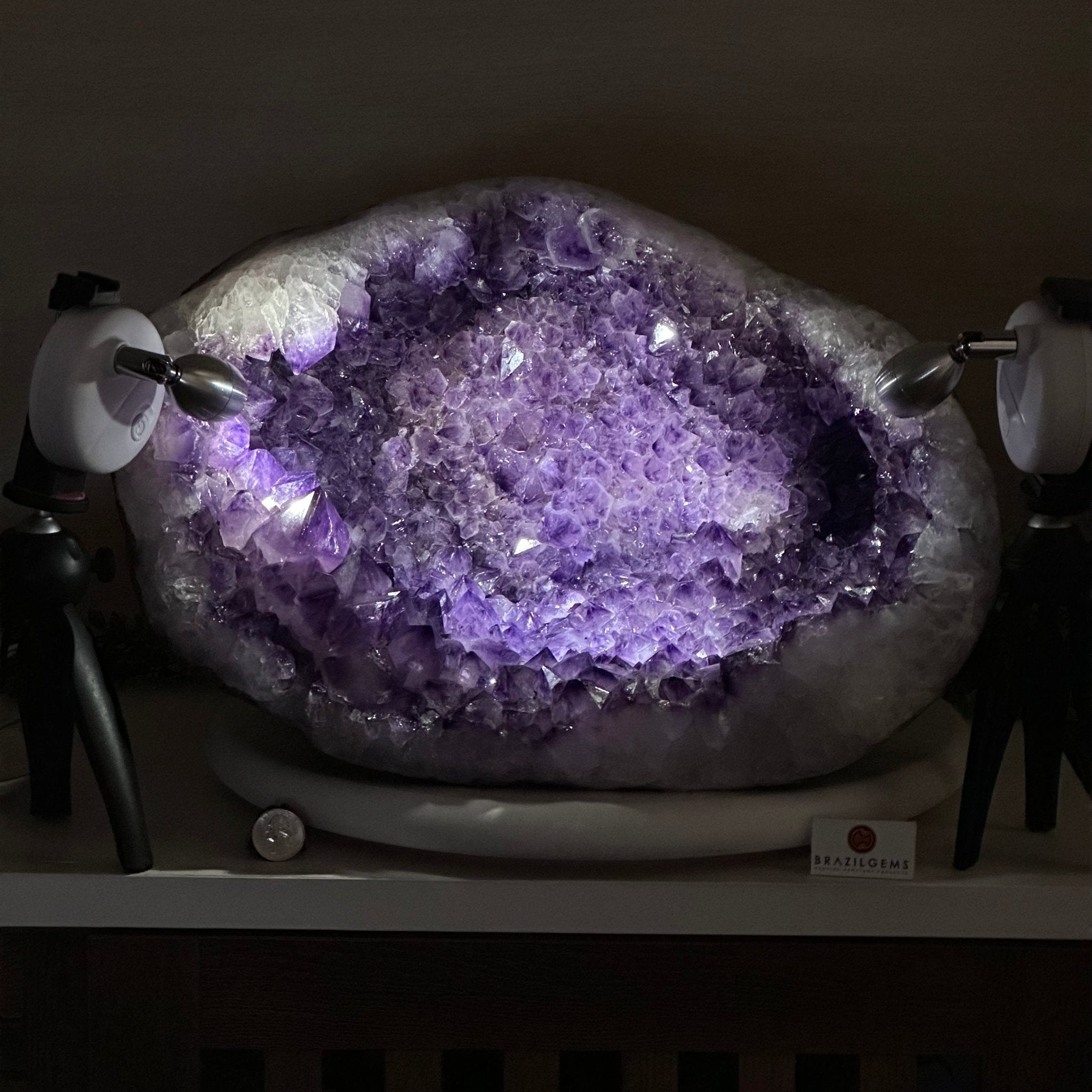 Extra Quality Brazilian Amethyst Cone, 56.1 lbs & 10.7" Tall 5619AM - 024 - Brazil GemsBrazil GemsExtra Quality Brazilian Amethyst Cone, 56.1 lbs & 10.7" Tall 5619AM - 024Crystal Cones5619AM - 024