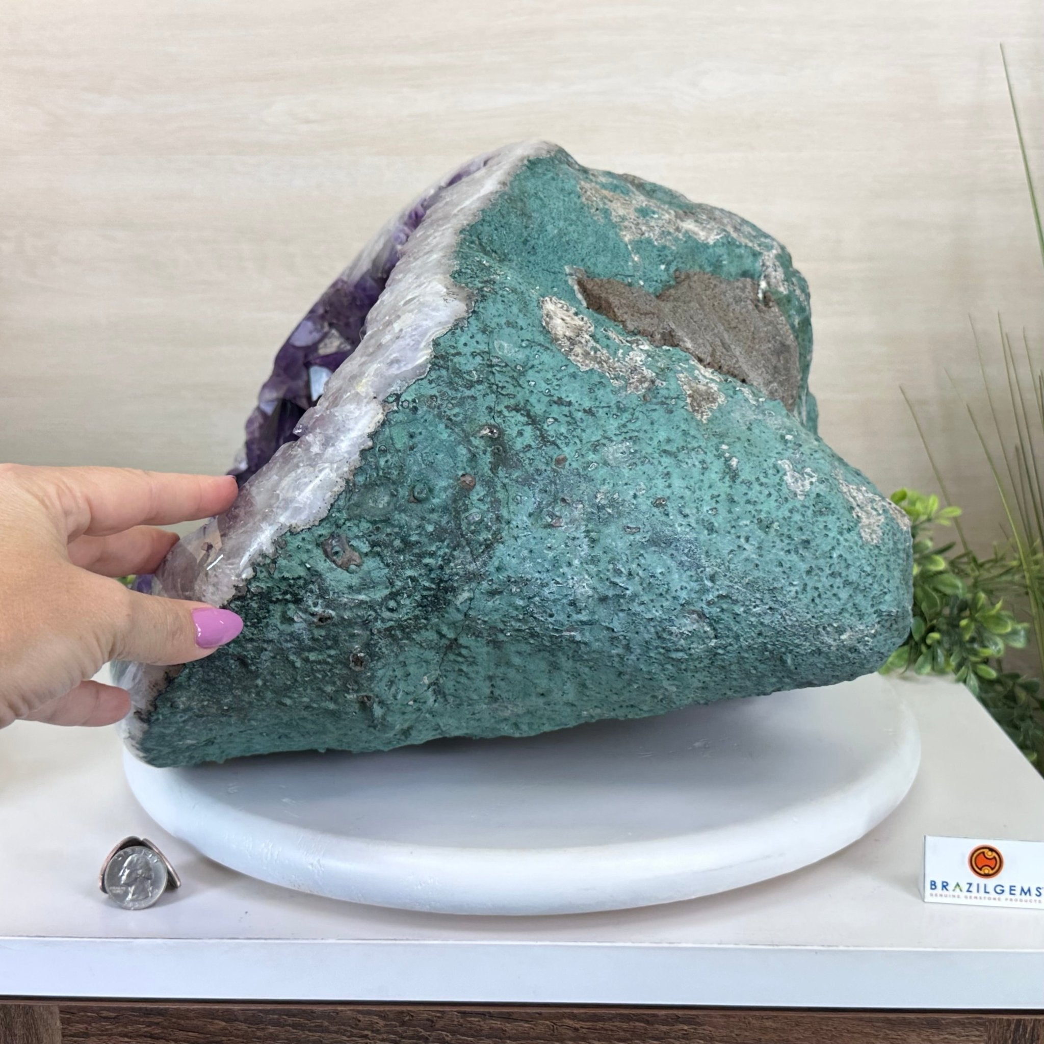 Extra Quality Brazilian Amethyst Cone, 56.1 lbs & 10.7" Tall 5619AM - 024 - Brazil GemsBrazil GemsExtra Quality Brazilian Amethyst Cone, 56.1 lbs & 10.7" Tall 5619AM - 024Crystal Cones5619AM - 024