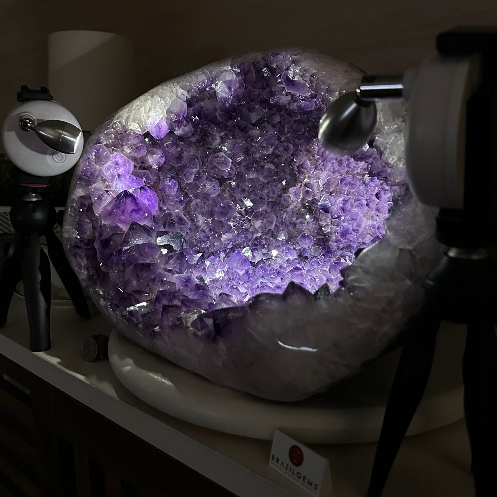 Extra Quality Brazilian Amethyst Cone, 56.1 lbs & 10.7" Tall 5619AM - 024 - Brazil GemsBrazil GemsExtra Quality Brazilian Amethyst Cone, 56.1 lbs & 10.7" Tall 5619AM - 024Crystal Cones5619AM - 024