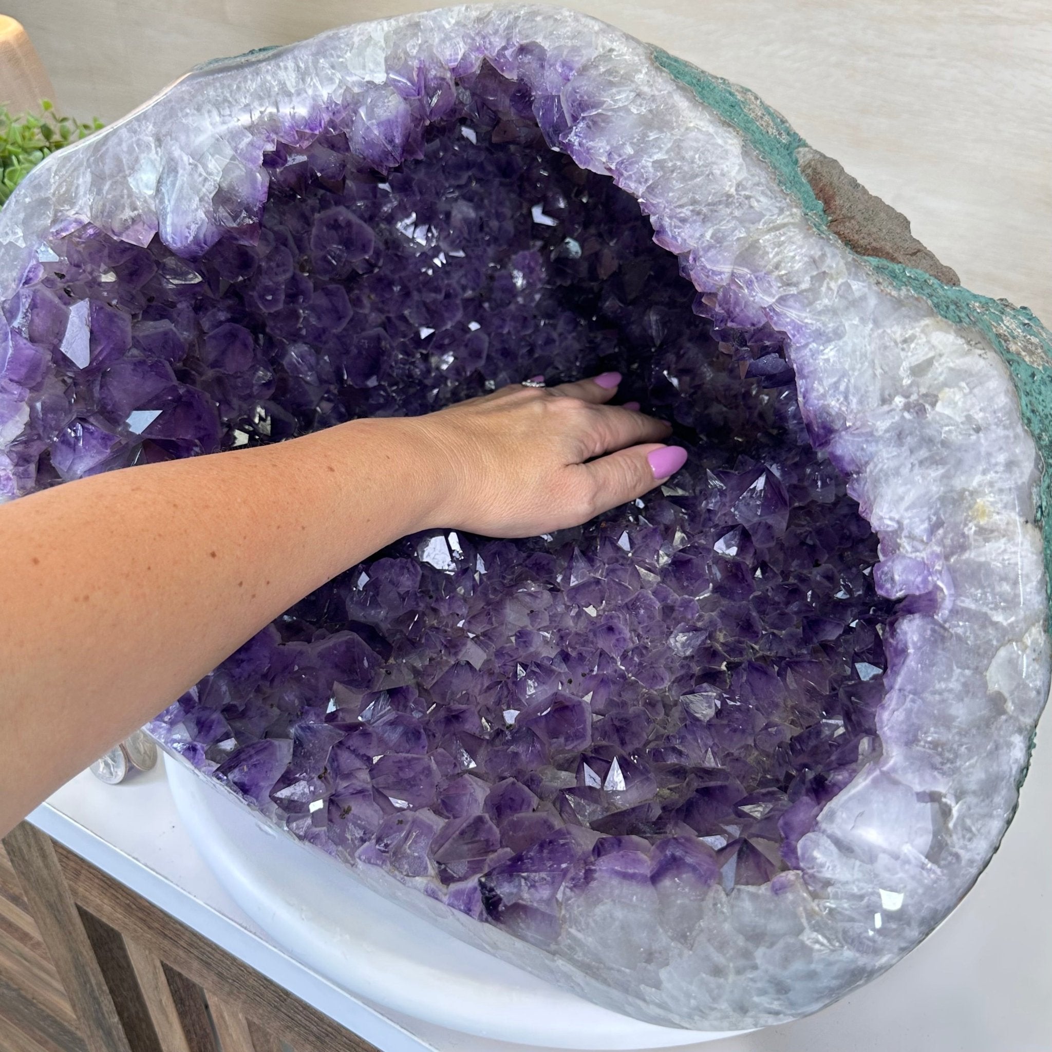 Extra Quality Brazilian Amethyst Cone, 56.1 lbs & 10.7" Tall 5619AM - 024 - Brazil GemsBrazil GemsExtra Quality Brazilian Amethyst Cone, 56.1 lbs & 10.7" Tall 5619AM - 024Crystal Cones5619AM - 024