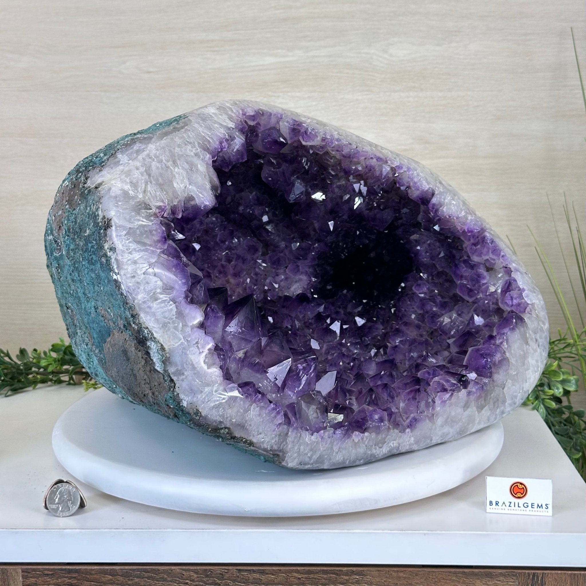 Extra Quality Brazilian Amethyst Cone, 56.1 lbs & 10.7" Tall 5619AM - 024 - Brazil GemsBrazil GemsExtra Quality Brazilian Amethyst Cone, 56.1 lbs & 10.7" Tall 5619AM - 024Crystal Cones5619AM - 024