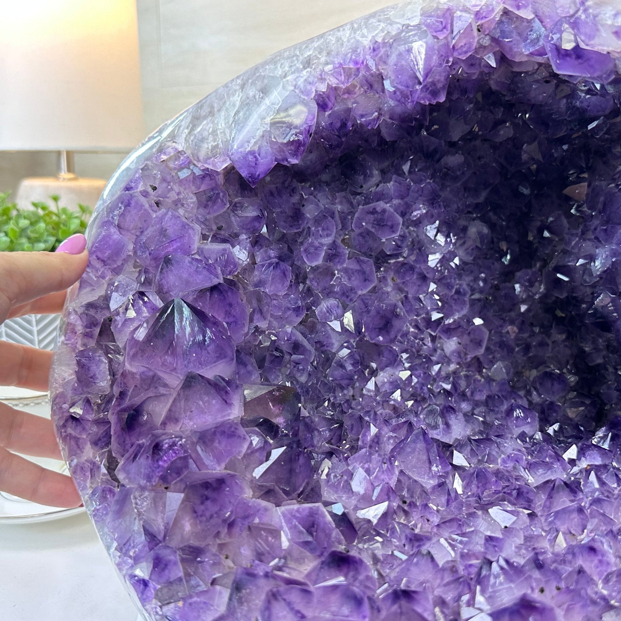 Extra Quality Brazilian Amethyst Cone, 56.1 lbs & 10.7" Tall 5619AM - 024 - Brazil GemsBrazil GemsExtra Quality Brazilian Amethyst Cone, 56.1 lbs & 10.7" Tall 5619AM - 024Crystal Cones5619AM - 024