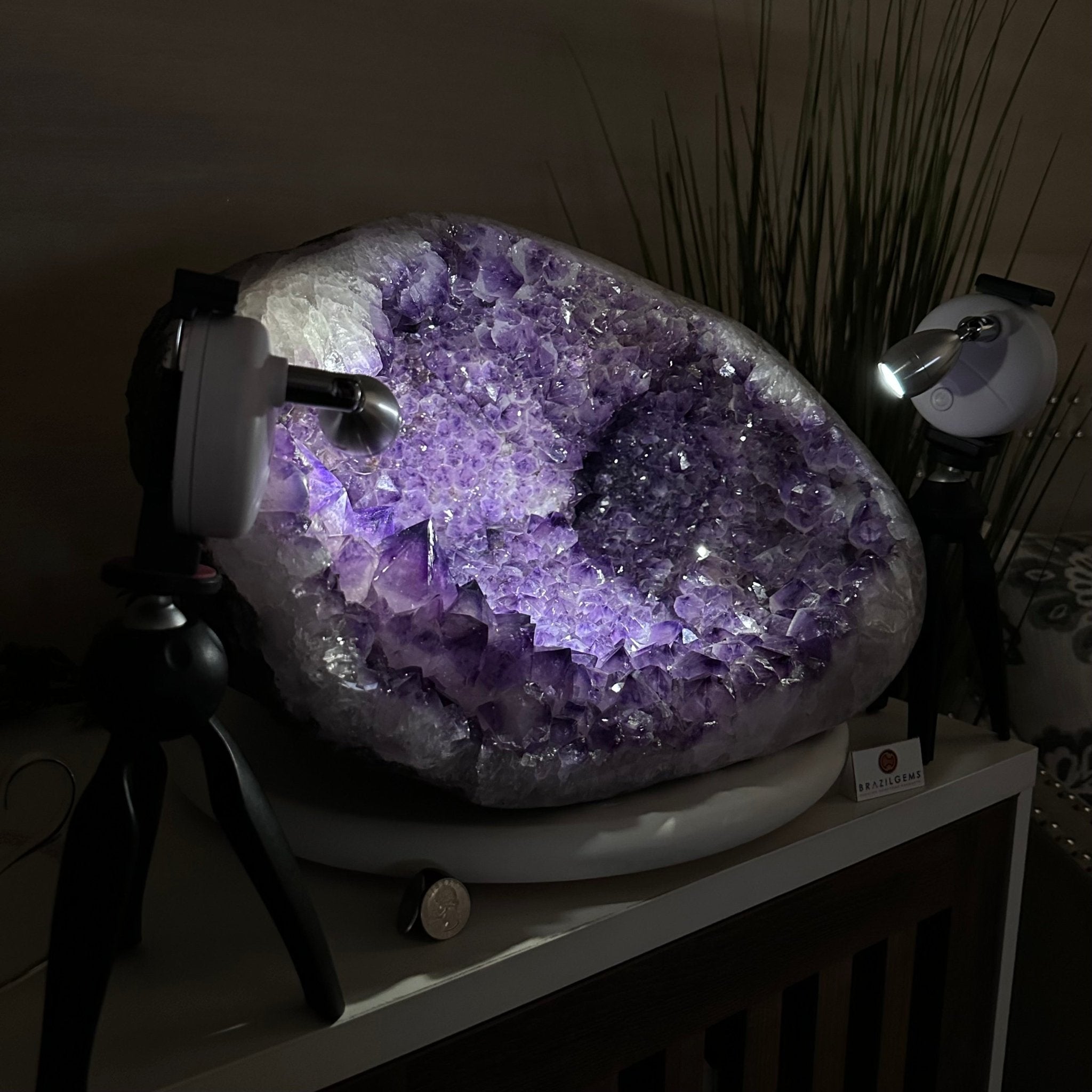 Extra Quality Brazilian Amethyst Cone, 56.1 lbs & 10.7" Tall 5619AM - 024 - Brazil GemsBrazil GemsExtra Quality Brazilian Amethyst Cone, 56.1 lbs & 10.7" Tall 5619AM - 024Crystal Cones5619AM - 024
