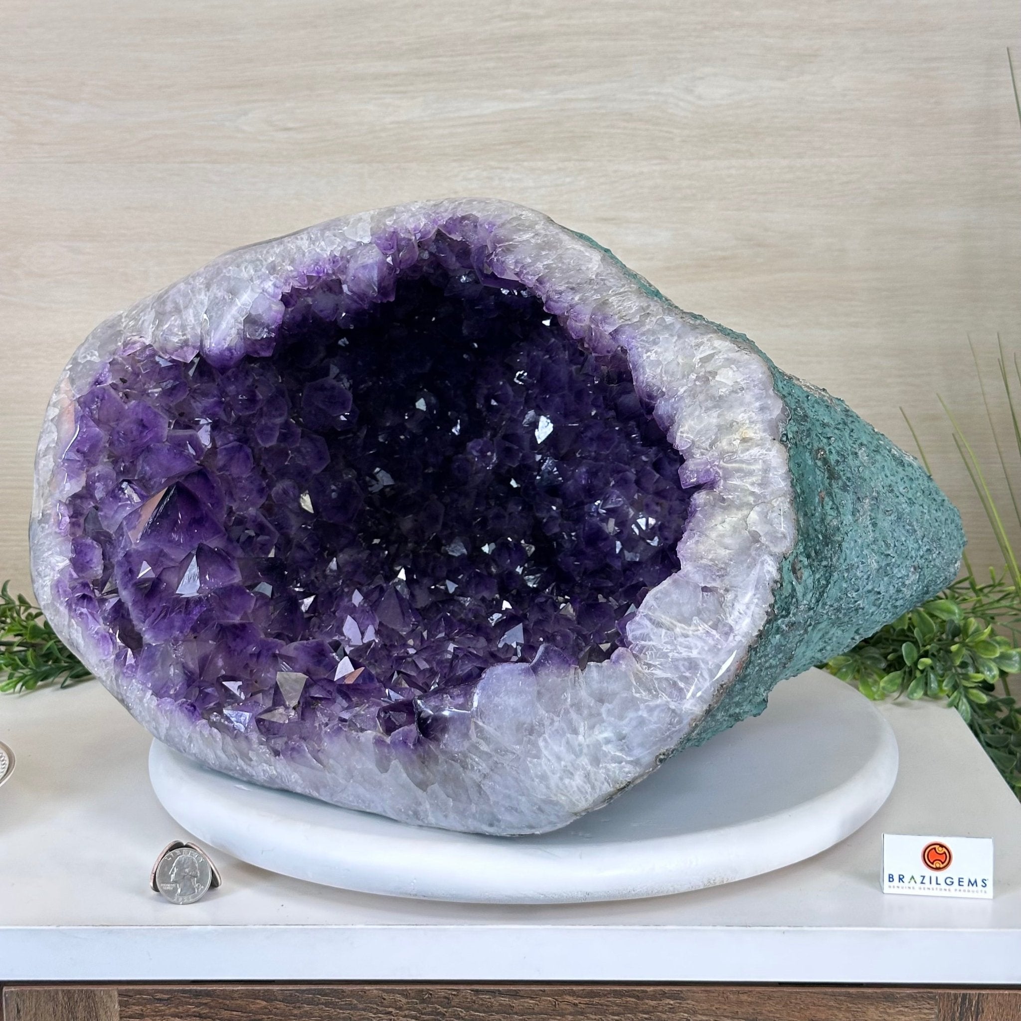 Extra Quality Brazilian Amethyst Cone, 56.1 lbs & 10.7" Tall 5619AM - 024 - Brazil GemsBrazil GemsExtra Quality Brazilian Amethyst Cone, 56.1 lbs & 10.7" Tall 5619AM - 024Crystal Cones5619AM - 024