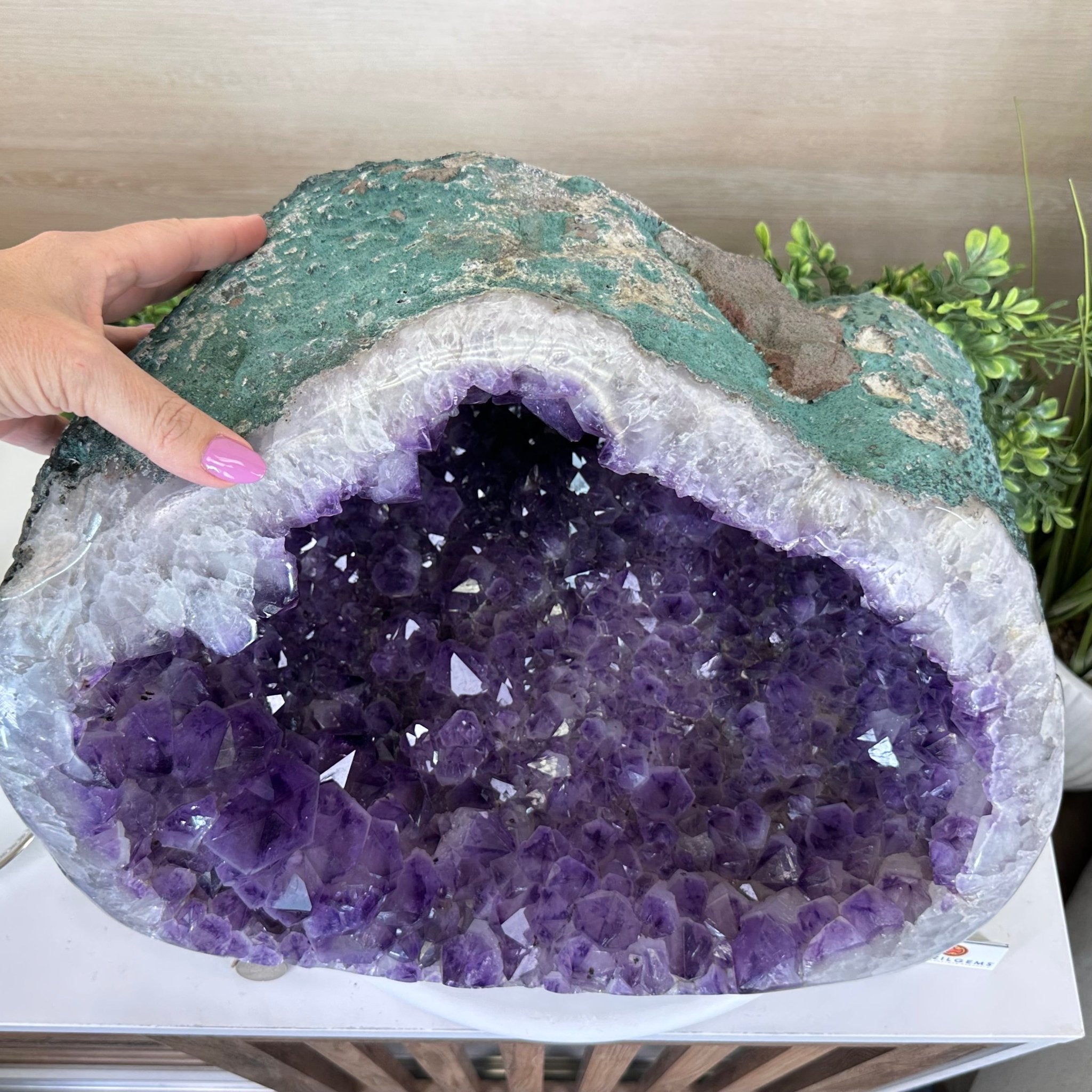 Extra Quality Brazilian Amethyst Cone, 56.1 lbs & 10.7" Tall 5619AM - 024 - Brazil GemsBrazil GemsExtra Quality Brazilian Amethyst Cone, 56.1 lbs & 10.7" Tall 5619AM - 024Crystal Cones5619AM - 024