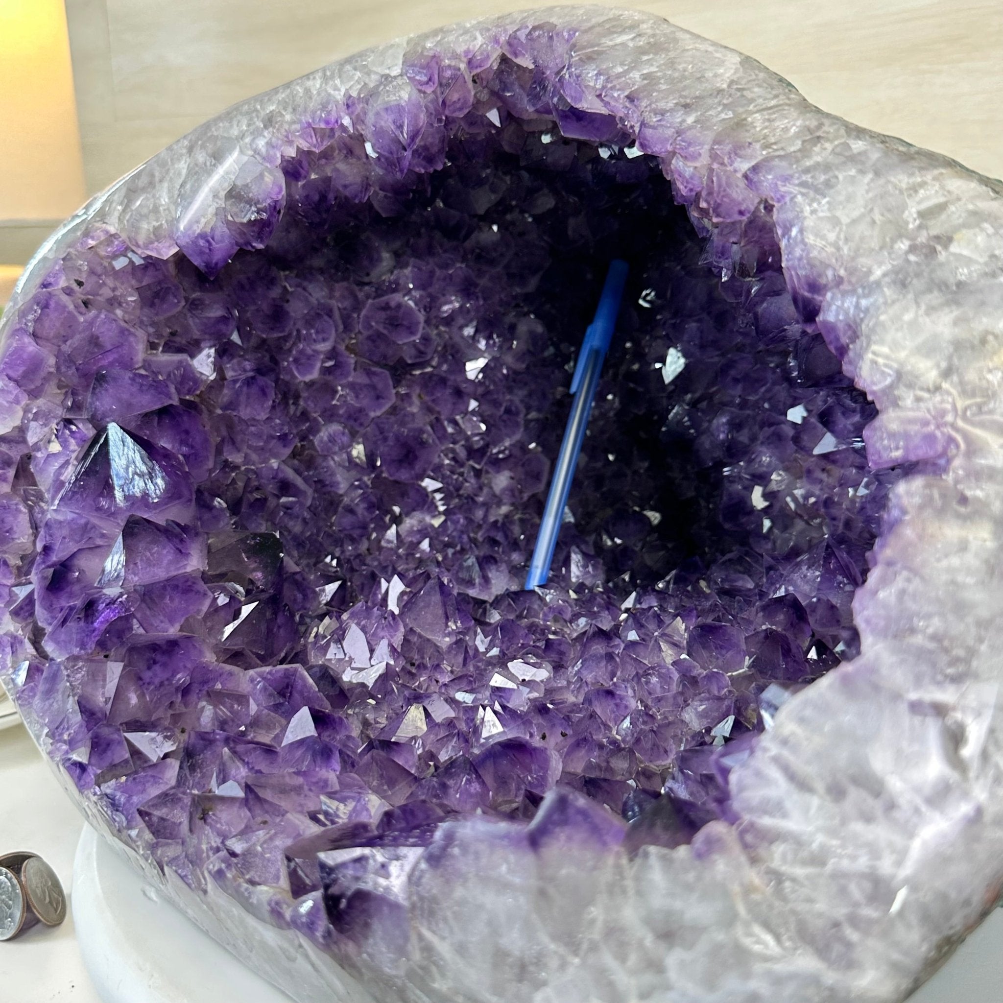 Extra Quality Brazilian Amethyst Cone, 56.1 lbs & 10.7" Tall 5619AM - 024 - Brazil GemsBrazil GemsExtra Quality Brazilian Amethyst Cone, 56.1 lbs & 10.7" Tall 5619AM - 024Crystal Cones5619AM - 024