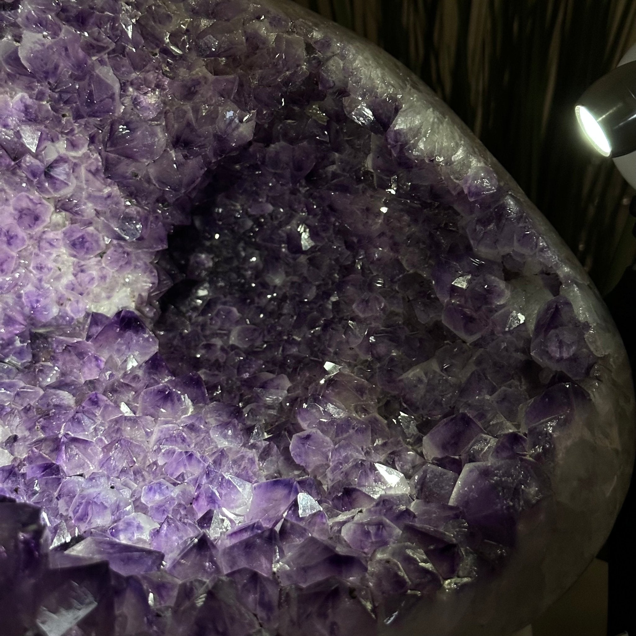 Extra Quality Brazilian Amethyst Cone, 56.1 lbs & 10.7" Tall 5619AM - 024 - Brazil GemsBrazil GemsExtra Quality Brazilian Amethyst Cone, 56.1 lbs & 10.7" Tall 5619AM - 024Crystal Cones5619AM - 024