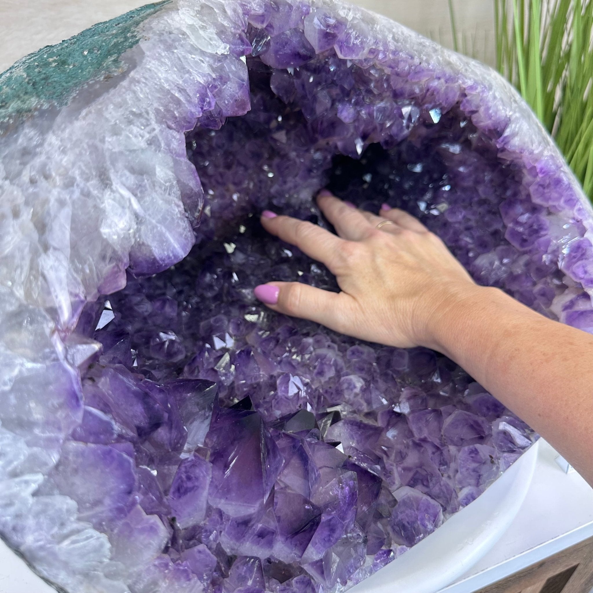 Extra Quality Brazilian Amethyst Cone, 56.1 lbs & 10.7" Tall 5619AM - 024 - Brazil GemsBrazil GemsExtra Quality Brazilian Amethyst Cone, 56.1 lbs & 10.7" Tall 5619AM - 024Crystal Cones5619AM - 024