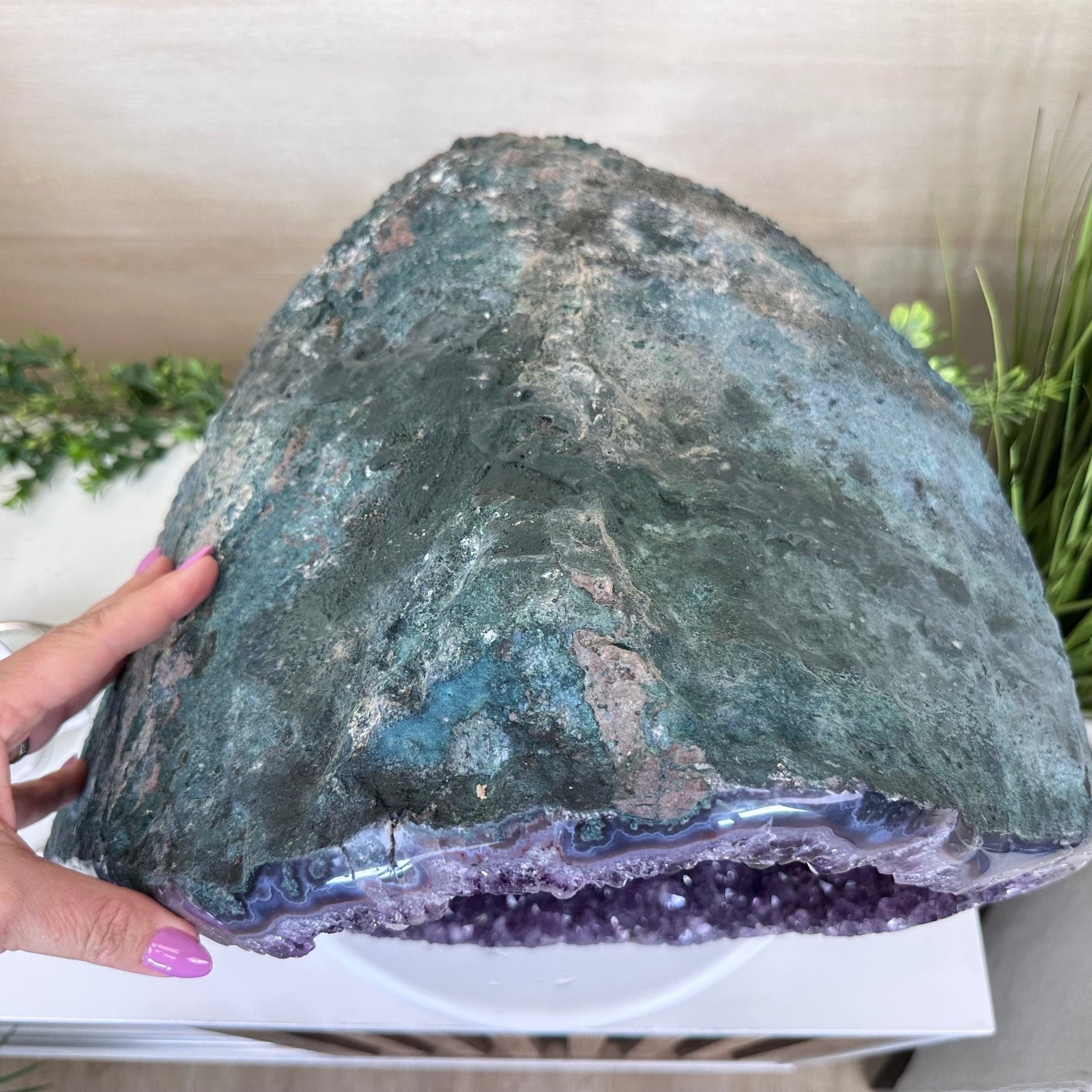 Extra Quality Brazilian Amethyst Cone, 66 lbs & 13.5" Tall 5619AM - 025 - Brazil GemsBrazil GemsExtra Quality Brazilian Amethyst Cone, 66 lbs & 13.5" Tall 5619AM - 025Crystal Cones5619AM - 025