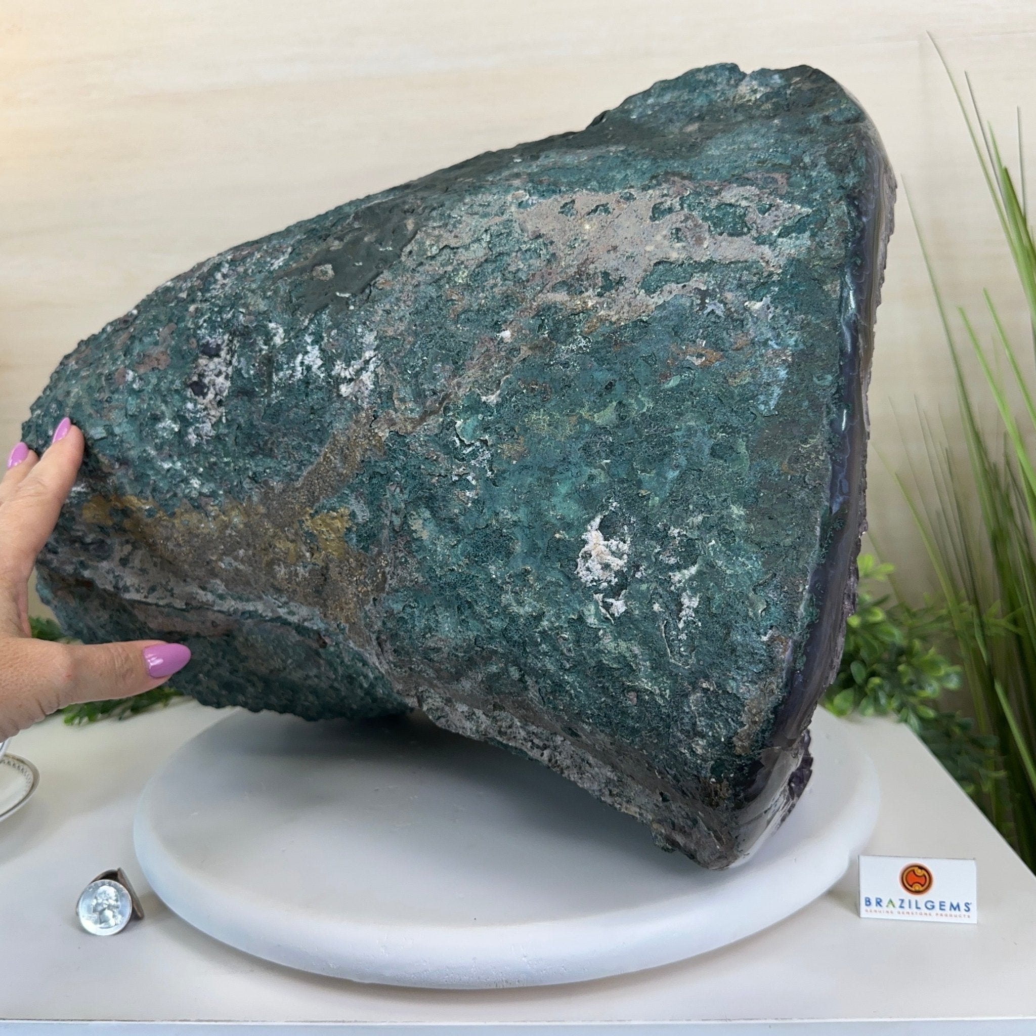 Extra Quality Brazilian Amethyst Cone, 66 lbs & 13.5" Tall 5619AM - 025 - Brazil GemsBrazil GemsExtra Quality Brazilian Amethyst Cone, 66 lbs & 13.5" Tall 5619AM - 025Crystal Cones5619AM - 025