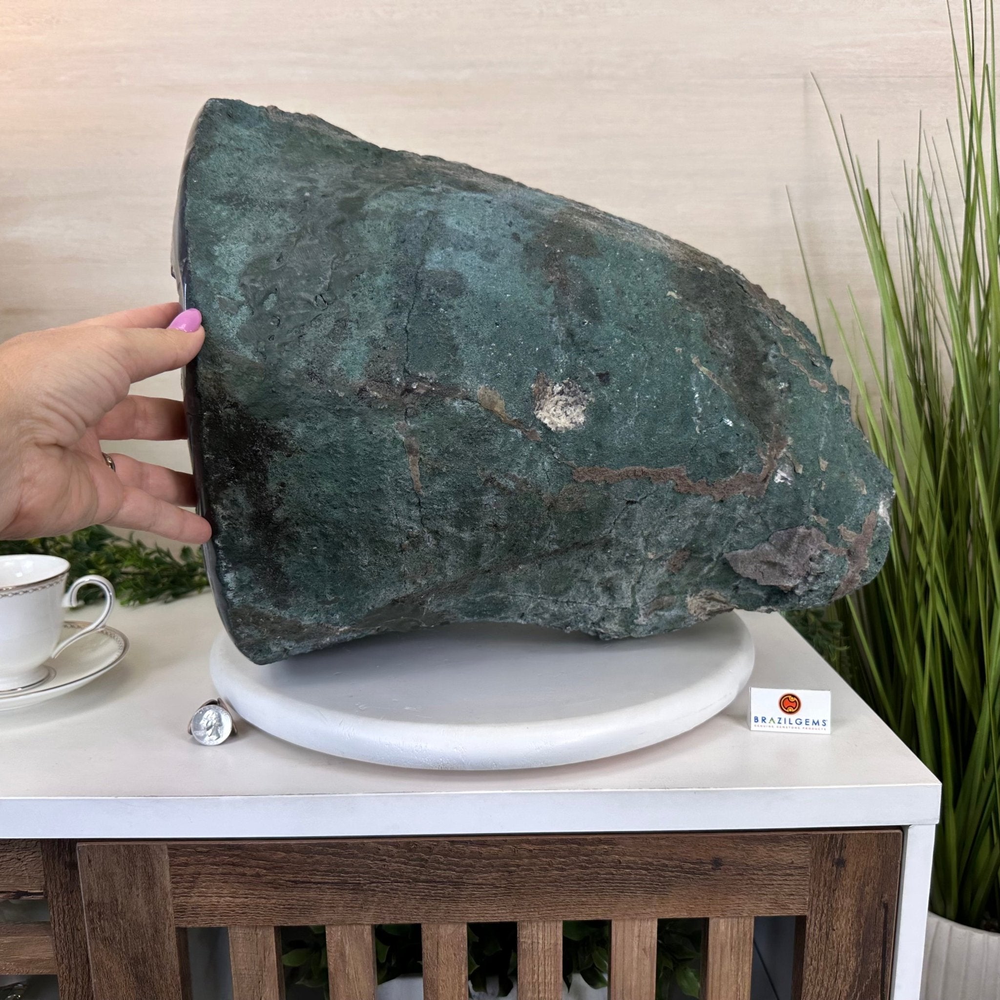 Extra Quality Brazilian Amethyst Cone, 66 lbs & 13.5" Tall 5619AM - 025 - Brazil GemsBrazil GemsExtra Quality Brazilian Amethyst Cone, 66 lbs & 13.5" Tall 5619AM - 025Crystal Cones5619AM - 025