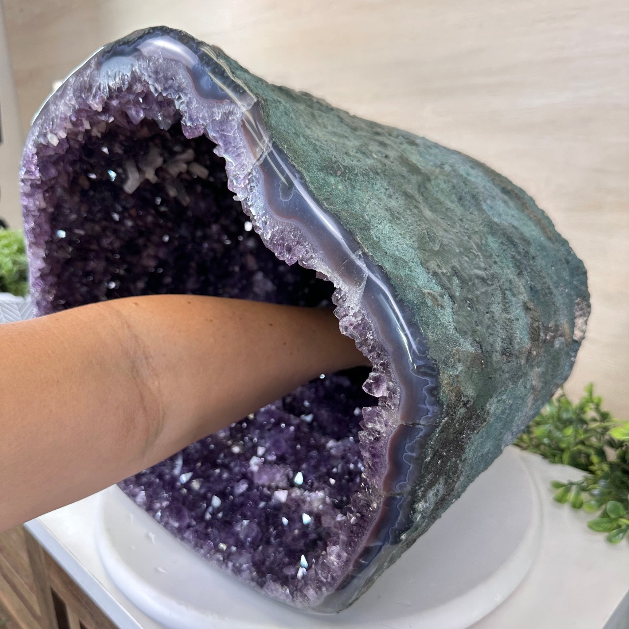 Extra Quality Brazilian Amethyst Cone, 66 lbs & 13.5" Tall 5619AM - 025 - Brazil GemsBrazil GemsExtra Quality Brazilian Amethyst Cone, 66 lbs & 13.5" Tall 5619AM - 025Crystal Cones5619AM - 025
