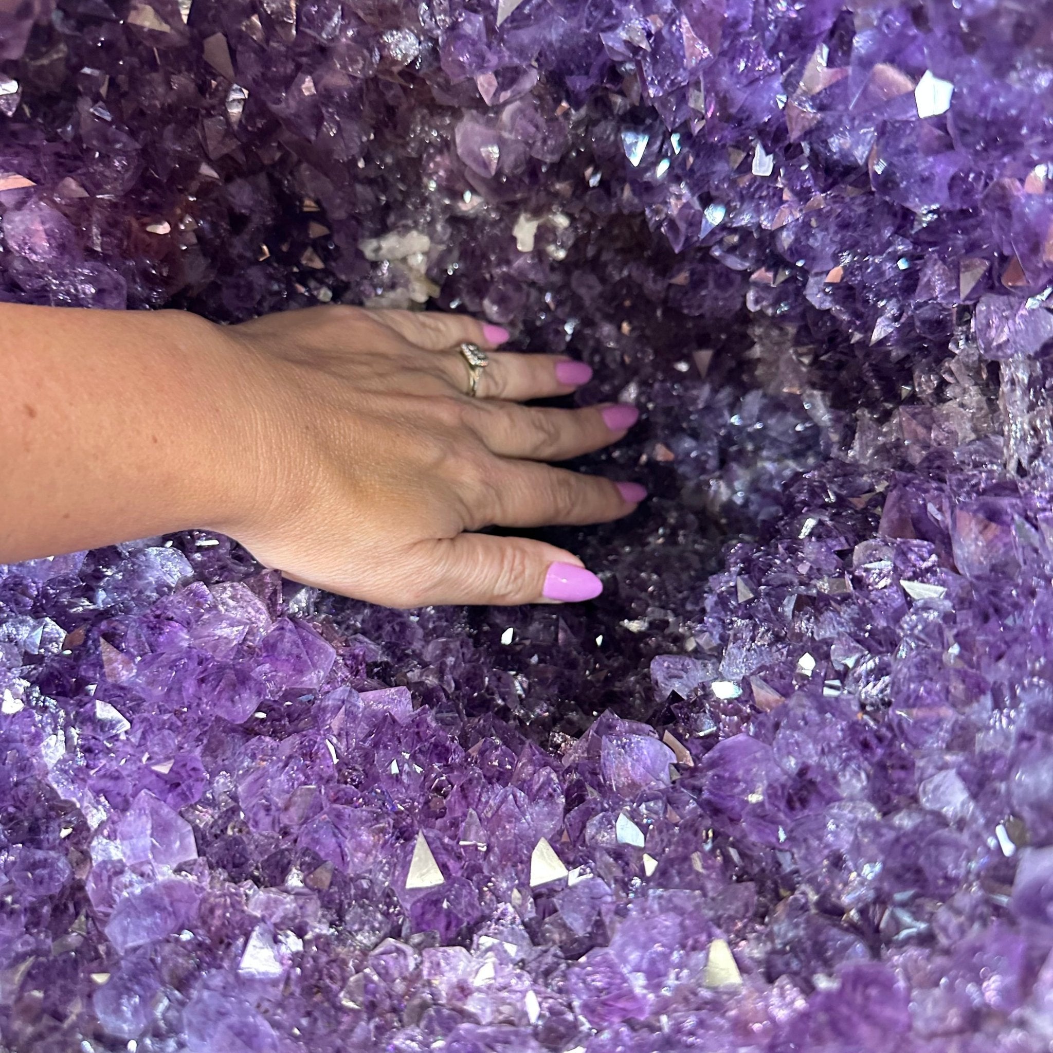 Extra Quality Brazilian Amethyst Cone, 66 lbs & 13.5" Tall 5619AM - 025 - Brazil GemsBrazil GemsExtra Quality Brazilian Amethyst Cone, 66 lbs & 13.5" Tall 5619AM - 025Crystal Cones5619AM - 025
