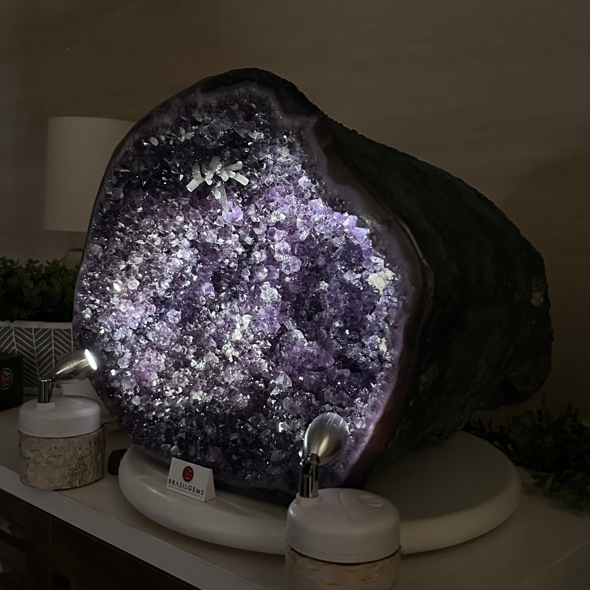 Extra Quality Brazilian Amethyst Cone, 66 lbs & 13.5" Tall 5619AM - 025 - Brazil GemsBrazil GemsExtra Quality Brazilian Amethyst Cone, 66 lbs & 13.5" Tall 5619AM - 025Crystal Cones5619AM - 025