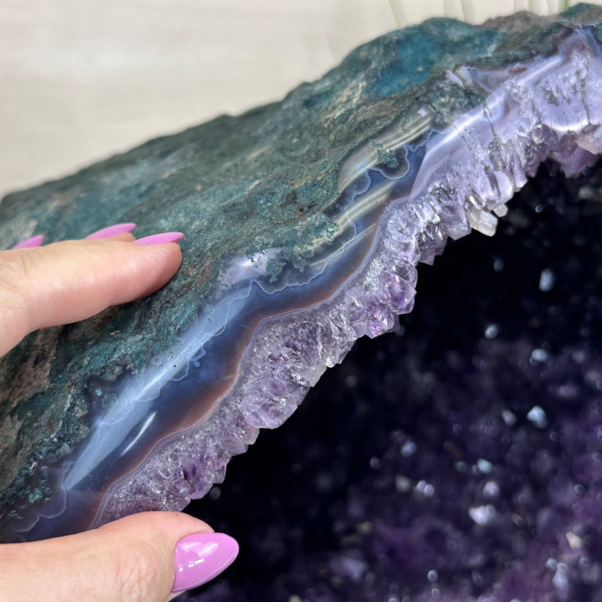Extra Quality Brazilian Amethyst Cone, 66 lbs & 13.5" Tall 5619AM - 025 - Brazil GemsBrazil GemsExtra Quality Brazilian Amethyst Cone, 66 lbs & 13.5" Tall 5619AM - 025Crystal Cones5619AM - 025