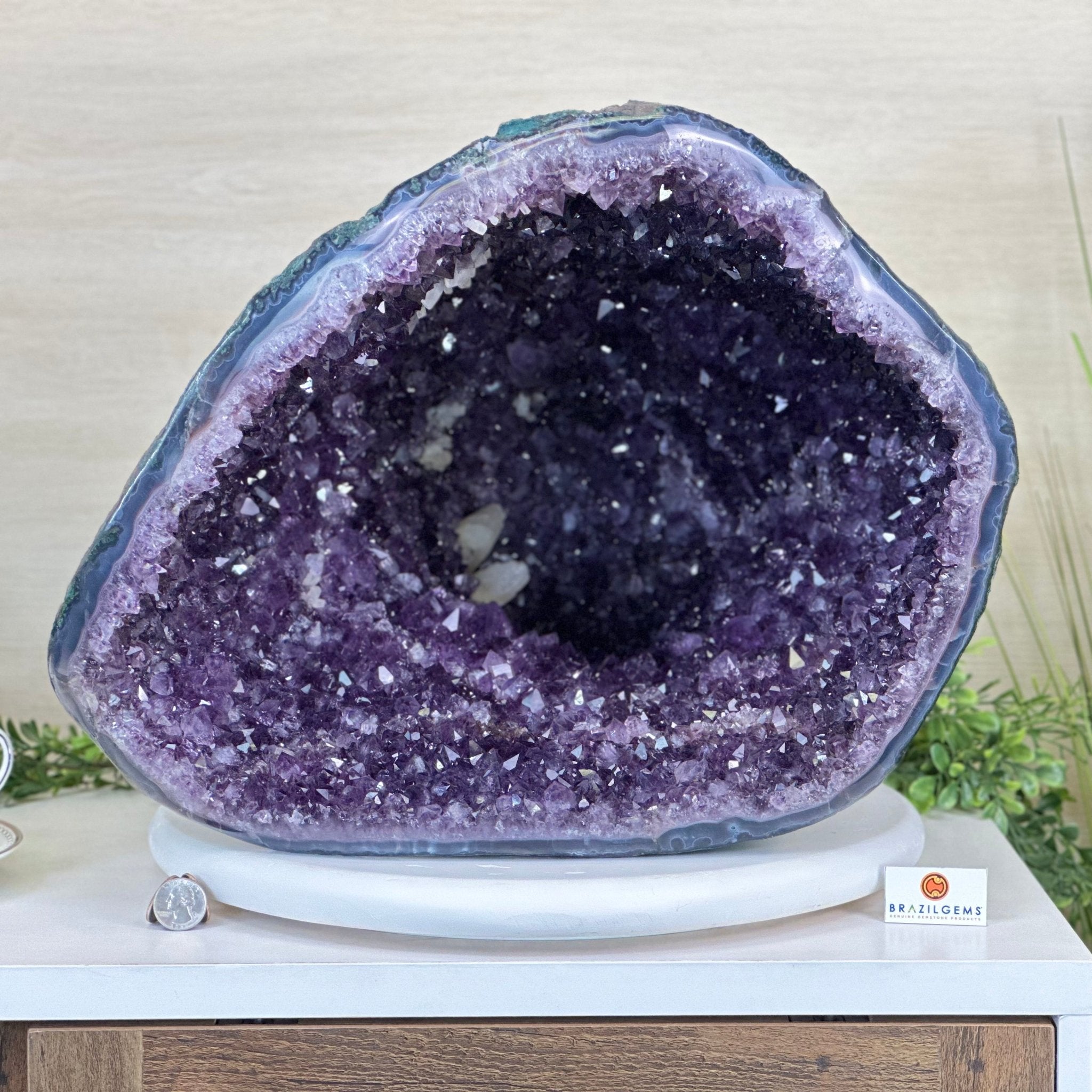 Extra Quality Brazilian Amethyst Cone, 66 lbs & 13.5" Tall 5619AM - 025 - Brazil GemsBrazil GemsExtra Quality Brazilian Amethyst Cone, 66 lbs & 13.5" Tall 5619AM - 025Crystal Cones5619AM - 025