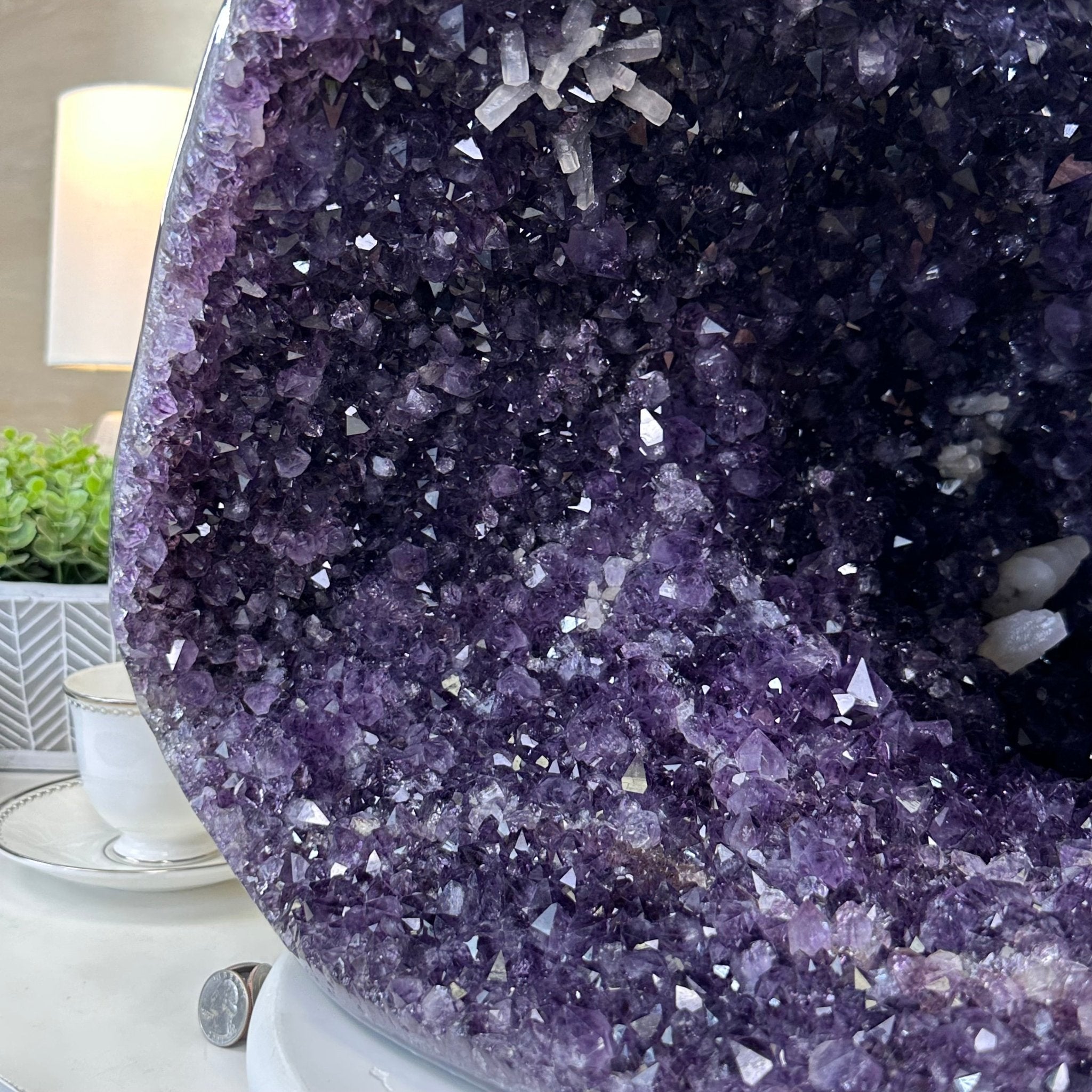 Extra Quality Brazilian Amethyst Cone, 66 lbs & 13.5" Tall 5619AM - 025 - Brazil GemsBrazil GemsExtra Quality Brazilian Amethyst Cone, 66 lbs & 13.5" Tall 5619AM - 025Crystal Cones5619AM - 025