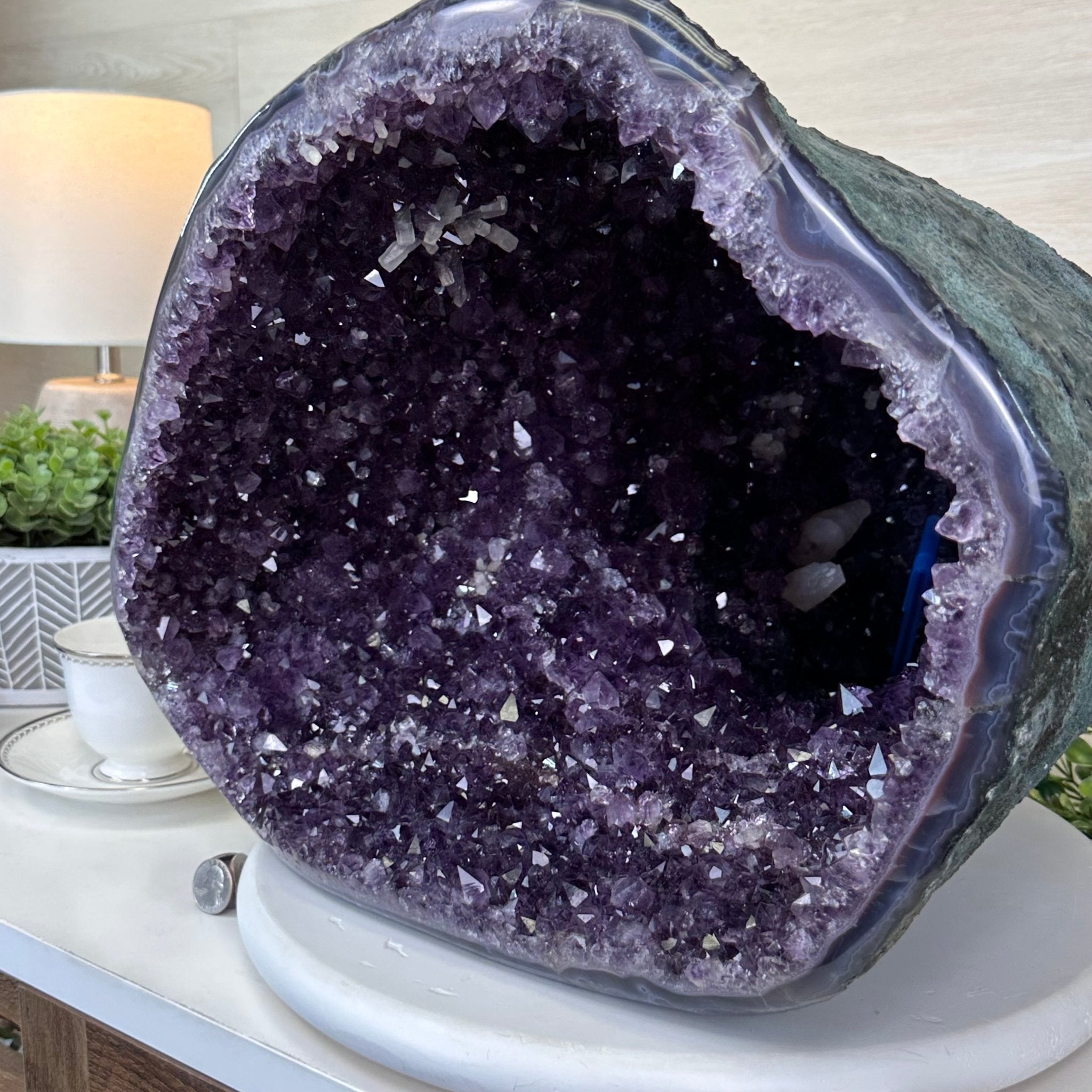 Extra Quality Brazilian Amethyst Cone, 66 lbs & 13.5" Tall 5619AM - 025 - Brazil GemsBrazil GemsExtra Quality Brazilian Amethyst Cone, 66 lbs & 13.5" Tall 5619AM - 025Crystal Cones5619AM - 025