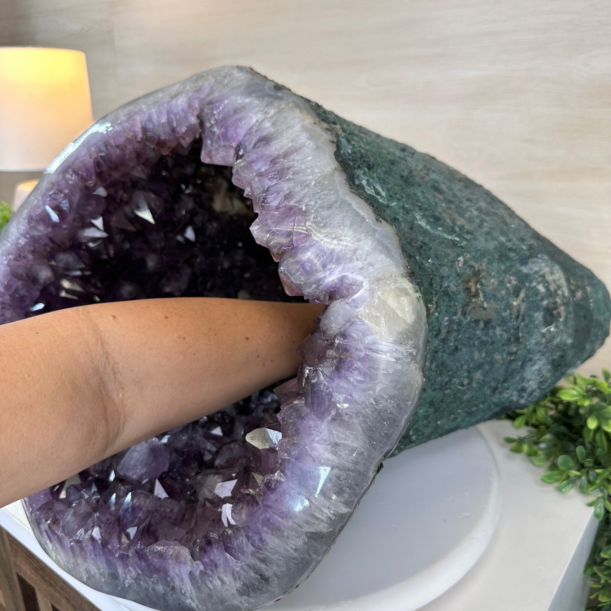 Extra Quality Brazilian Amethyst Cone, 76 lbs & 12.5" Tall 5619AM - 026 - Brazil GemsBrazil GemsExtra Quality Brazilian Amethyst Cone, 76 lbs & 12.5" Tall 5619AM - 026Crystal Cones5619AM - 026