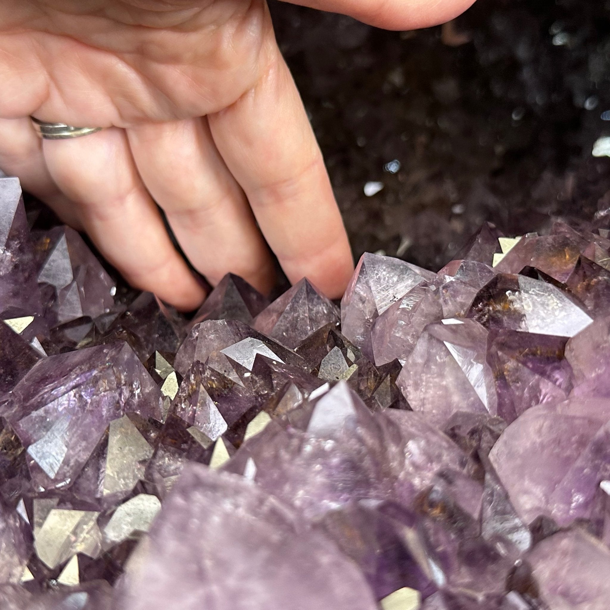 Extra Quality Brazilian Amethyst Cone, 76 lbs & 12.5" Tall 5619AM - 026 - Brazil GemsBrazil GemsExtra Quality Brazilian Amethyst Cone, 76 lbs & 12.5" Tall 5619AM - 026Crystal Cones5619AM - 026