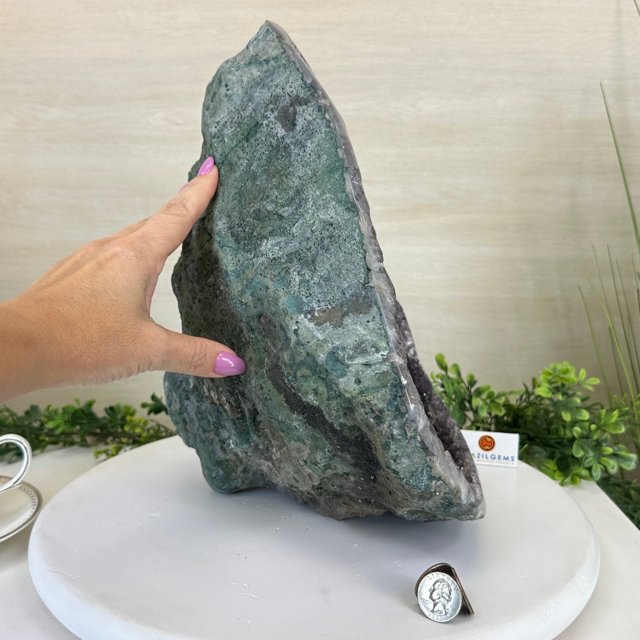 Extra Quality Brazilian Amethyst Cone, 9.9 lbs & 12.5" Tall, Model 5619AM - 012 - Brazil GemsBrazil GemsExtra Quality Brazilian Amethyst Cone, 9.9 lbs & 12.5" Tall, Model 5619AM - 012Crystal Cones5619AM - 012